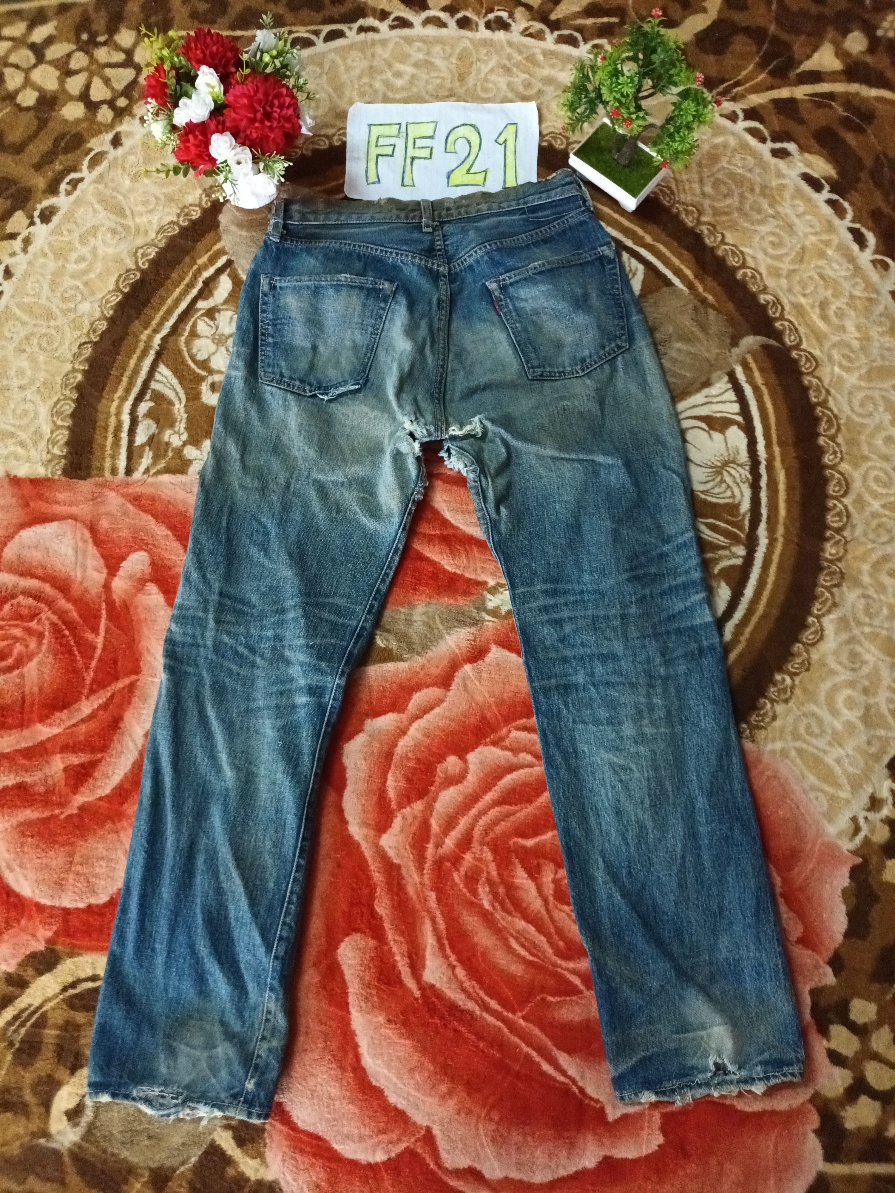 Levi's 🔥 LEVIS BIG E DISTRESSED DENIM MADE IN JAPAN Size US 32 / EU 48 - 2 Thumbnail