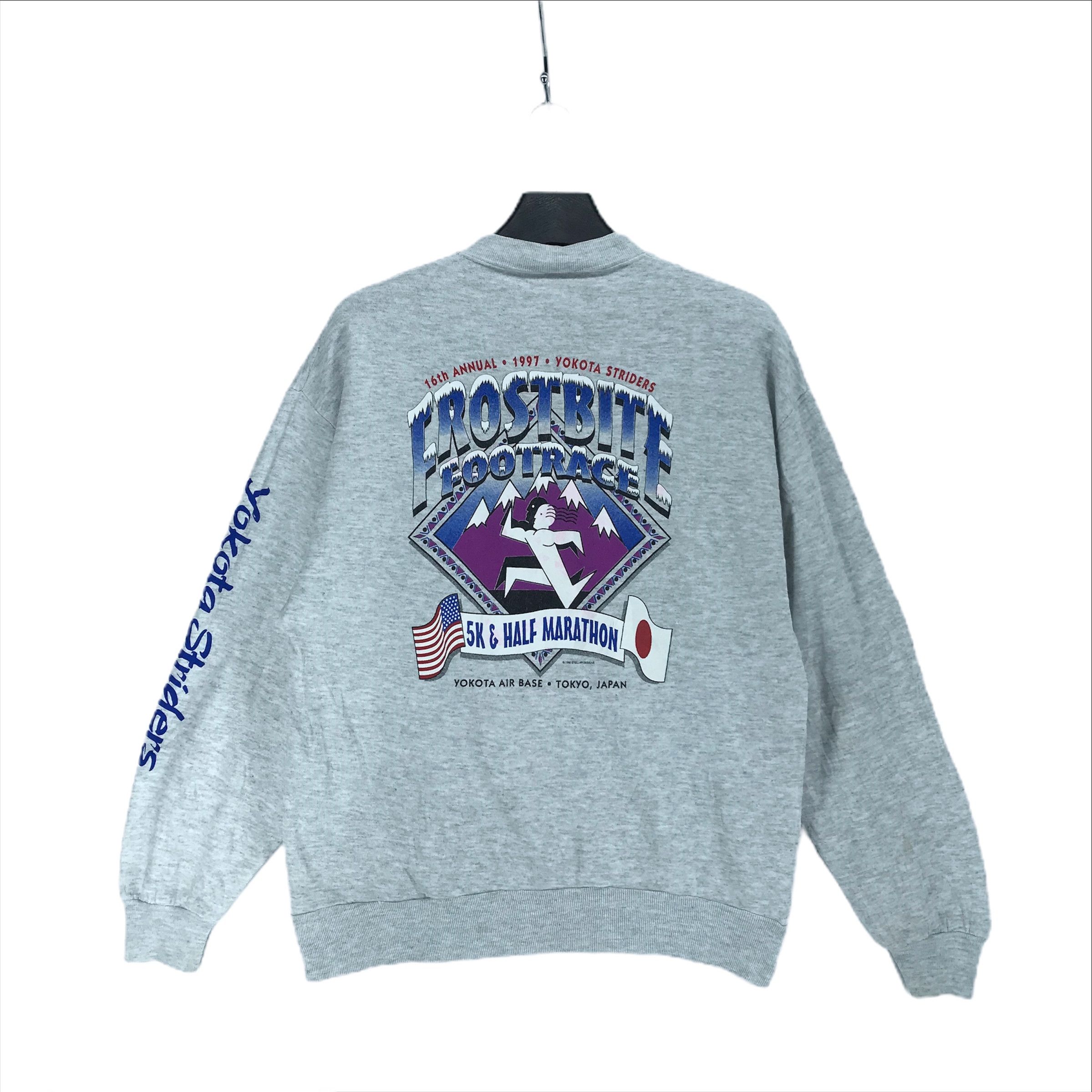Jerzees Vintage 96 Yokota Striders Running Club Sweatshirts #2169-84 Size US L / EU 52-54 / 3 - 1 Thumbnail