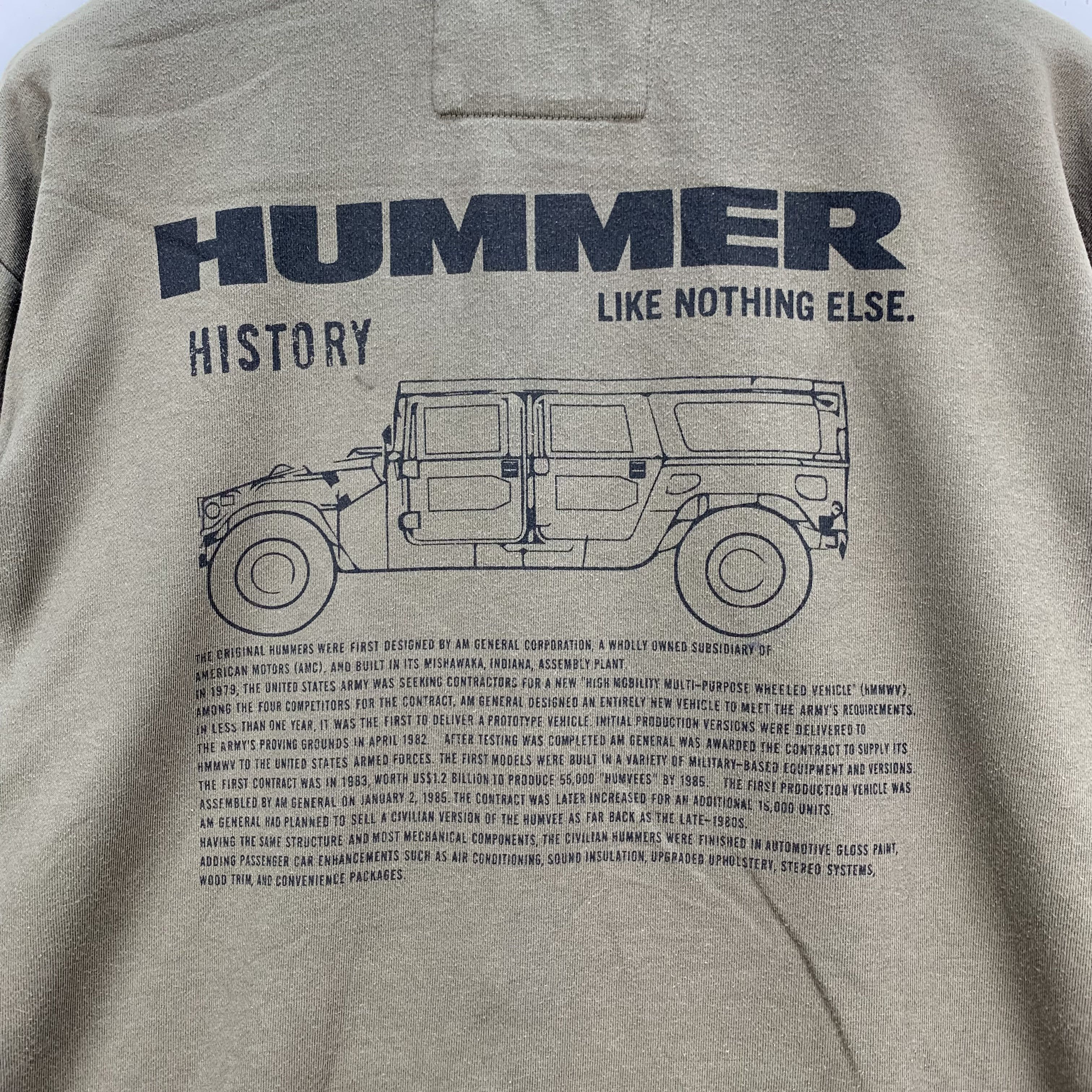 Japanese Brand HUMMER Like Nothing Else. History on Back Hoodies #3866-134 Size US XXL / EU 58 / 5 - 13 Thumbnail