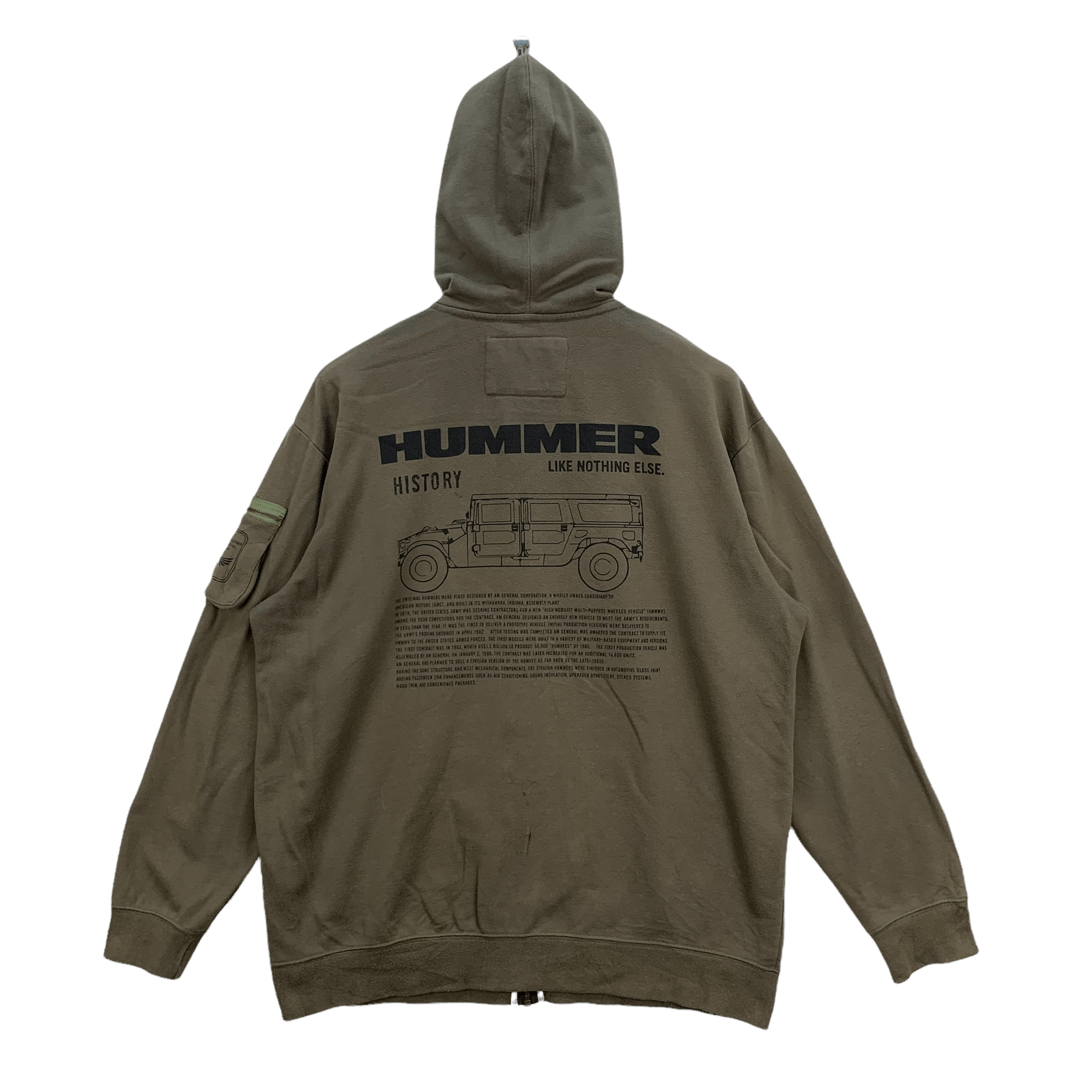 Japanese Brand HUMMER Like Nothing Else. History on Back Hoodies #3866-134 Size US XXL / EU 58 / 5 - 12 Thumbnail