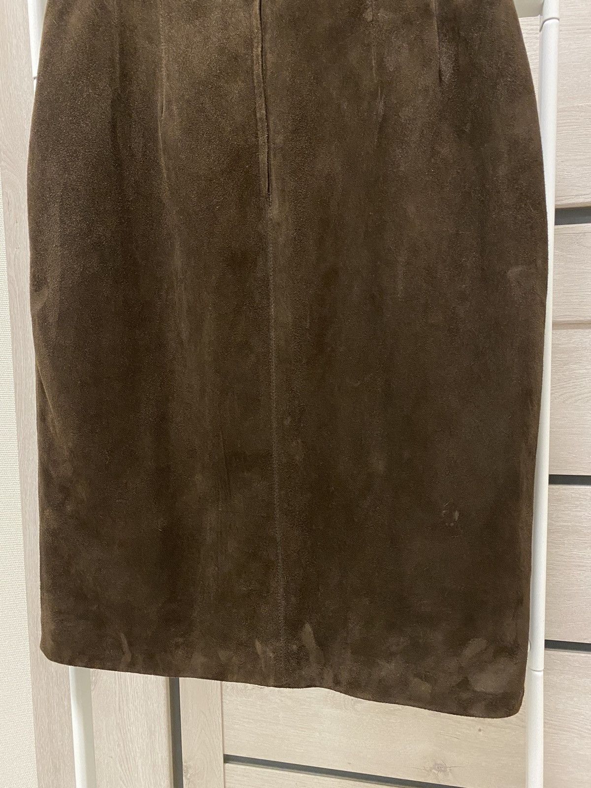 Leather × Salvatore Ferragamo × Vintage Salvatore Ferragamo Vintage Made in Italy Leather Skirt Size 42" / US 20 - 11 Thumbnail
