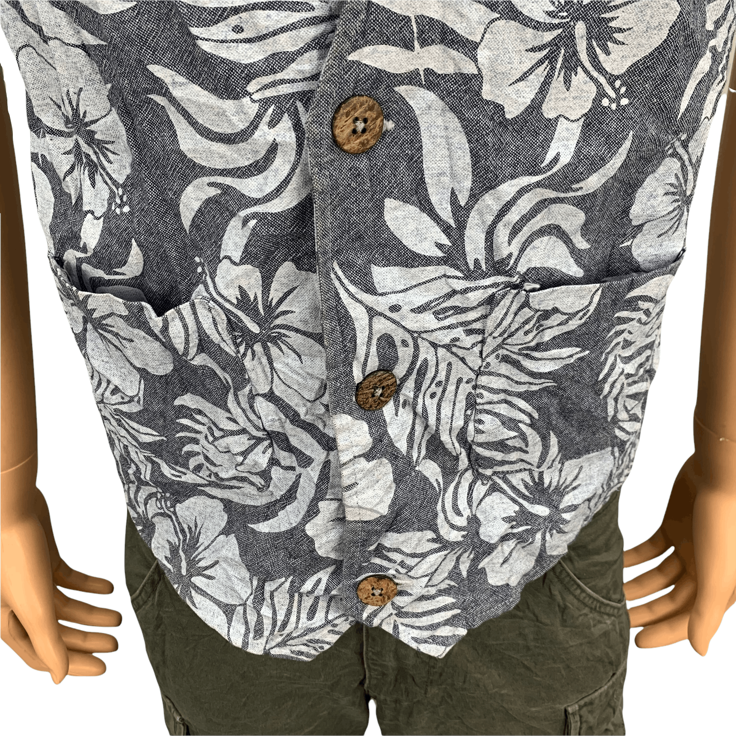 Japanese Brand Vintage Hawaii Vest Bamboo Art Fullprint #3564-70 Size US L / EU 52-54 / 3 - 3 Thumbnail