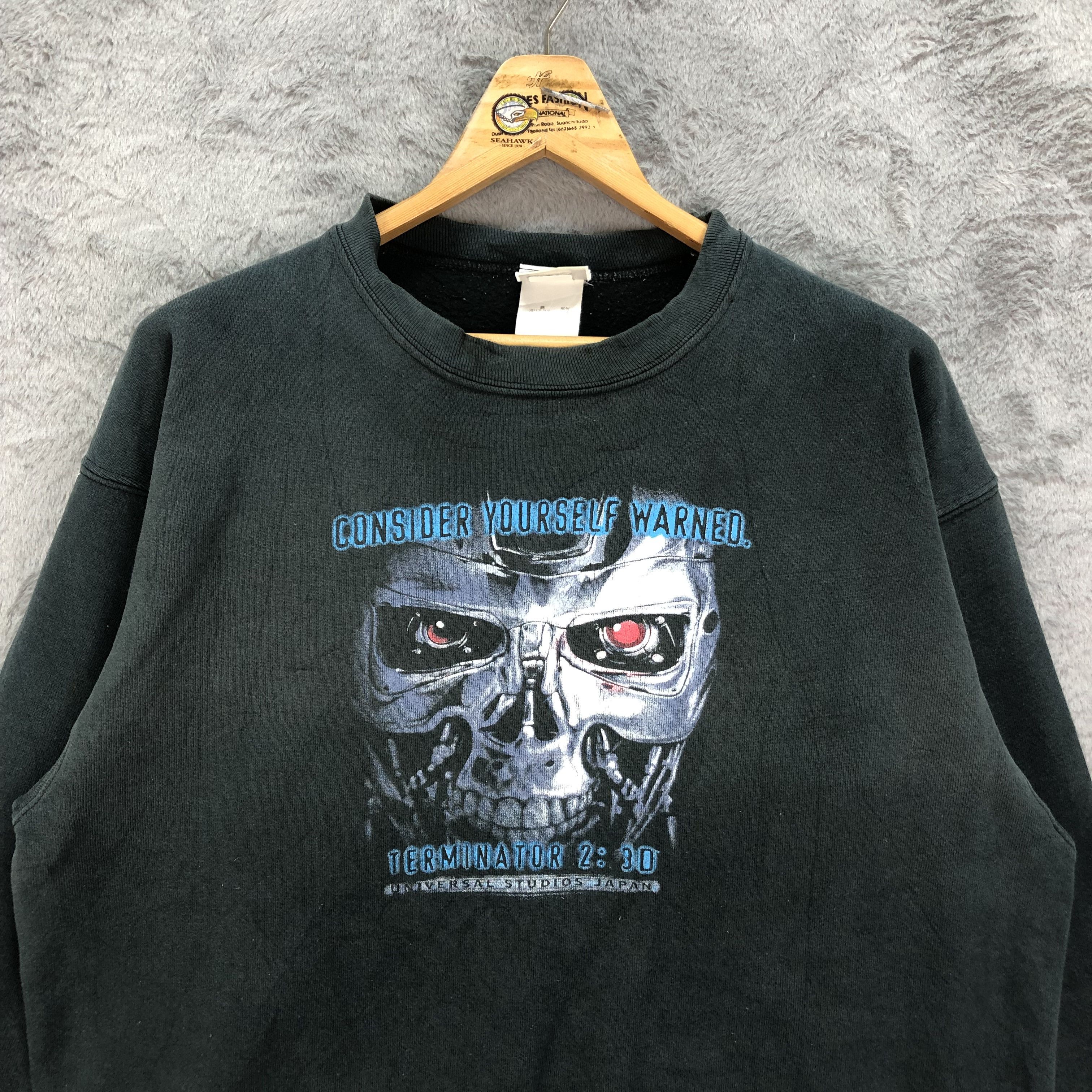 Universal Studios Y2K TERMINATOR 2 Universal Studios Japan Sweatshirt #4815-20 Size US L / EU 52-54 / 3 - 2 Thumbnail