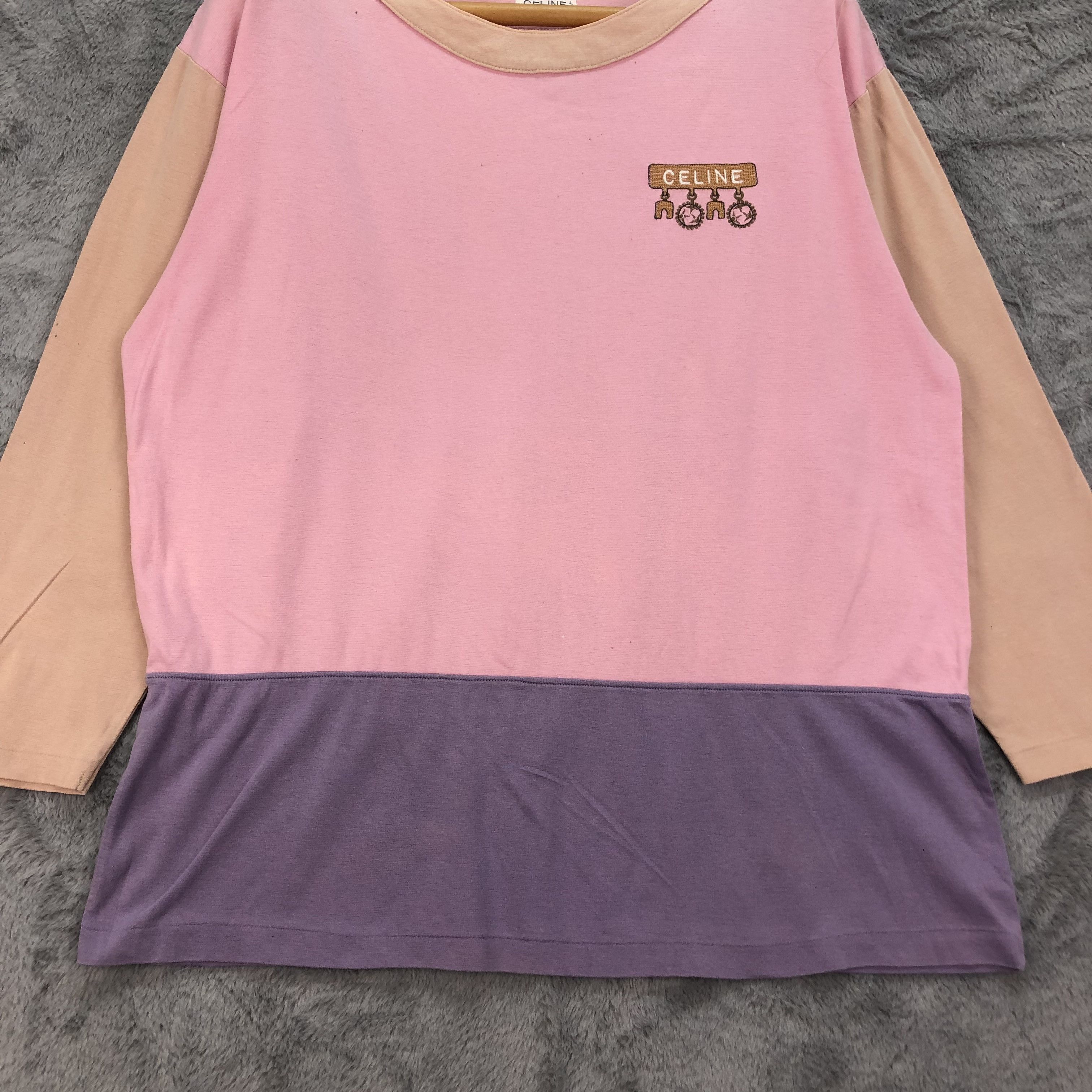 Celine Celine Paris Colorblock Long Sleeve T Shirts #4534-158 Size L / US 10 / IT 46 - 6 Thumbnail