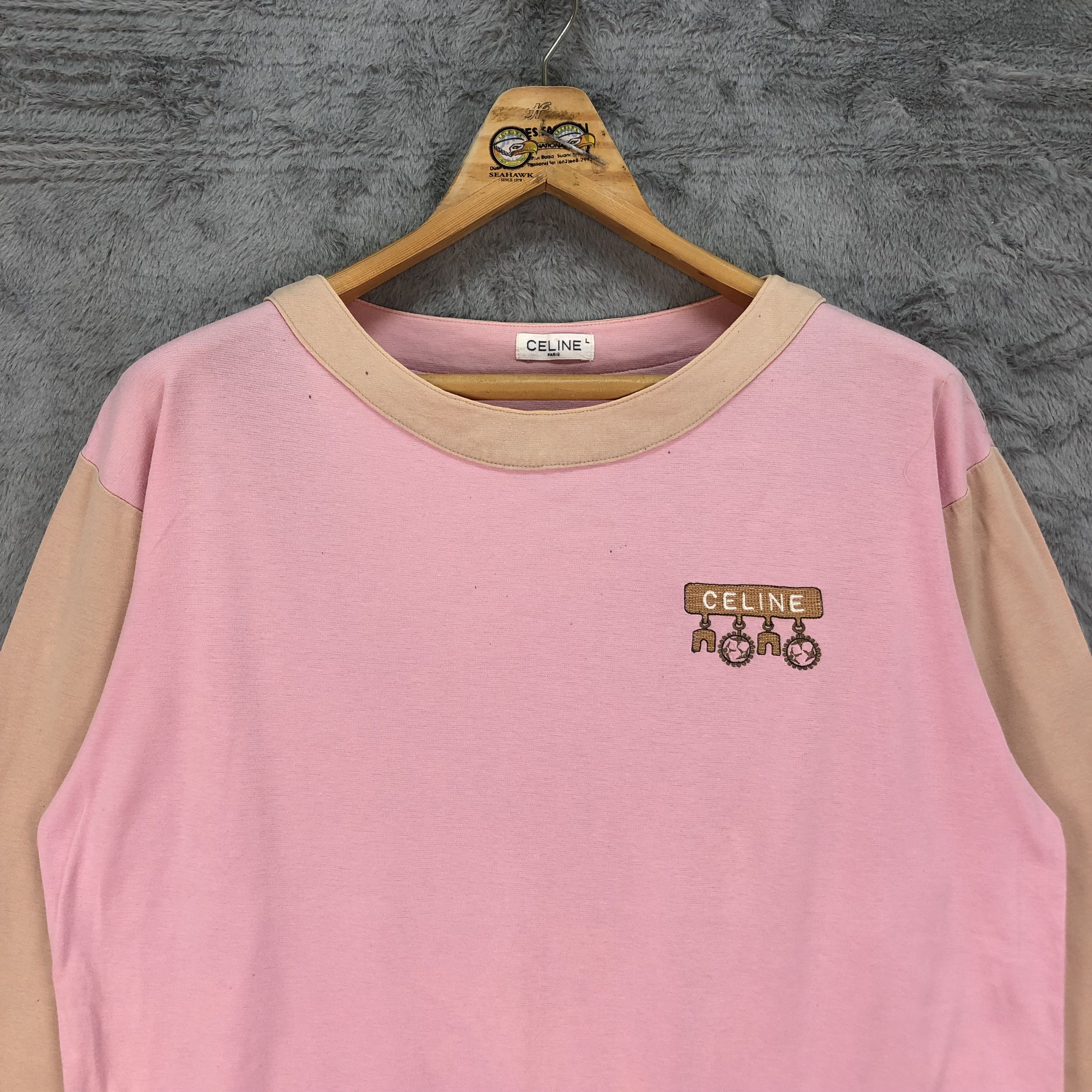 Celine Celine Paris Colorblock Long Sleeve T Shirts #4534-158 Size L / US 10 / IT 46 - 2 Thumbnail