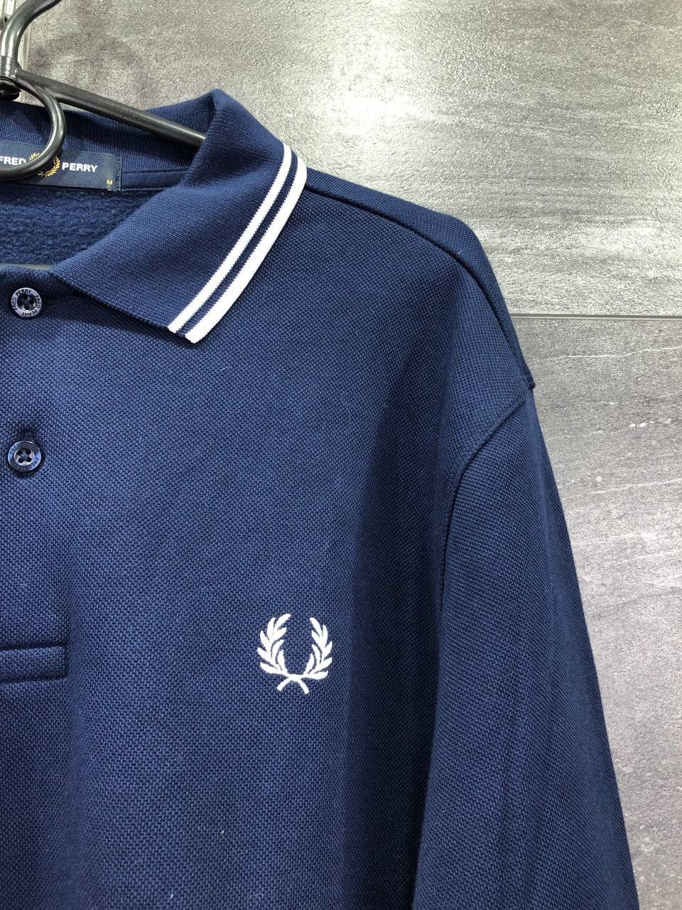 Fred Perry × Vintage Mens Fred Perry Fleece Long Sleeve Polo shirt sweatshirt Size US M / EU 48-50 / 2 - 2 Thumbnail