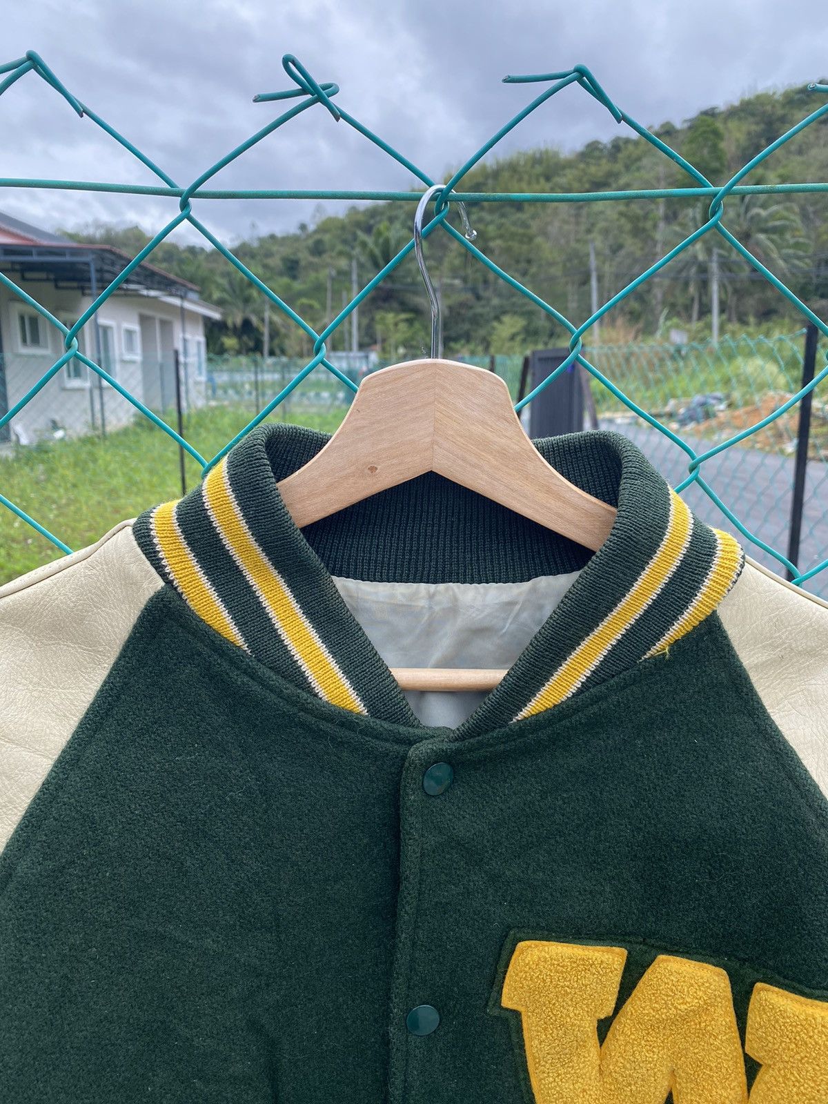 MLB Vintage 90''s MLB Washington Wool Leather Varsity Size US L / EU 52-54 / 3 - 4 Thumbnail