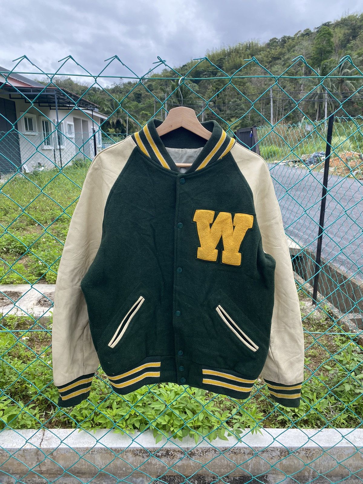 MLB Vintage 90''s MLB Washington Wool Leather Varsity Size US L / EU 52-54 / 3 - 2 Thumbnail
