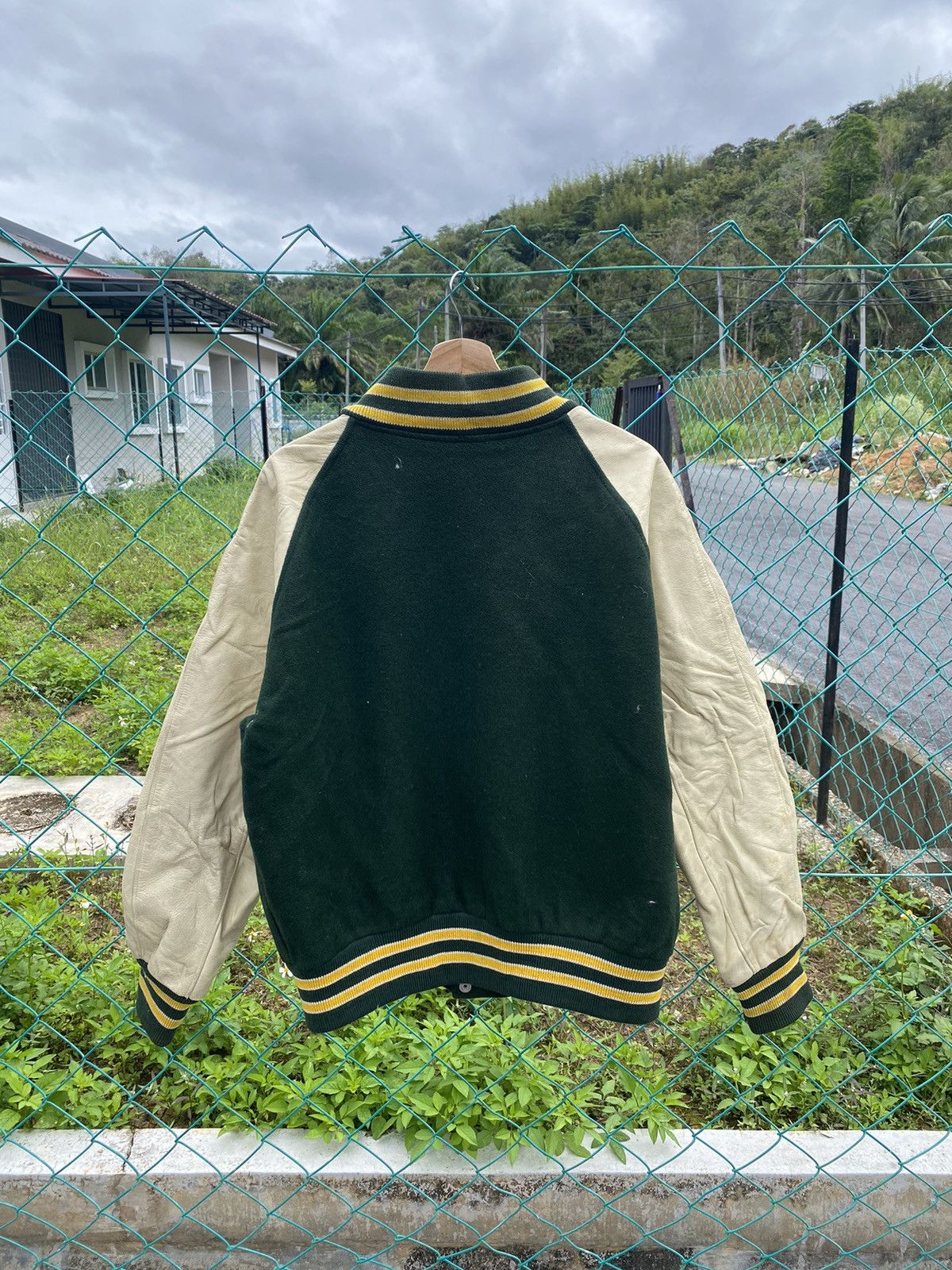 MLB Vintage 90''s MLB Washington Wool Leather Varsity Size US L / EU 52-54 / 3 - 3 Thumbnail
