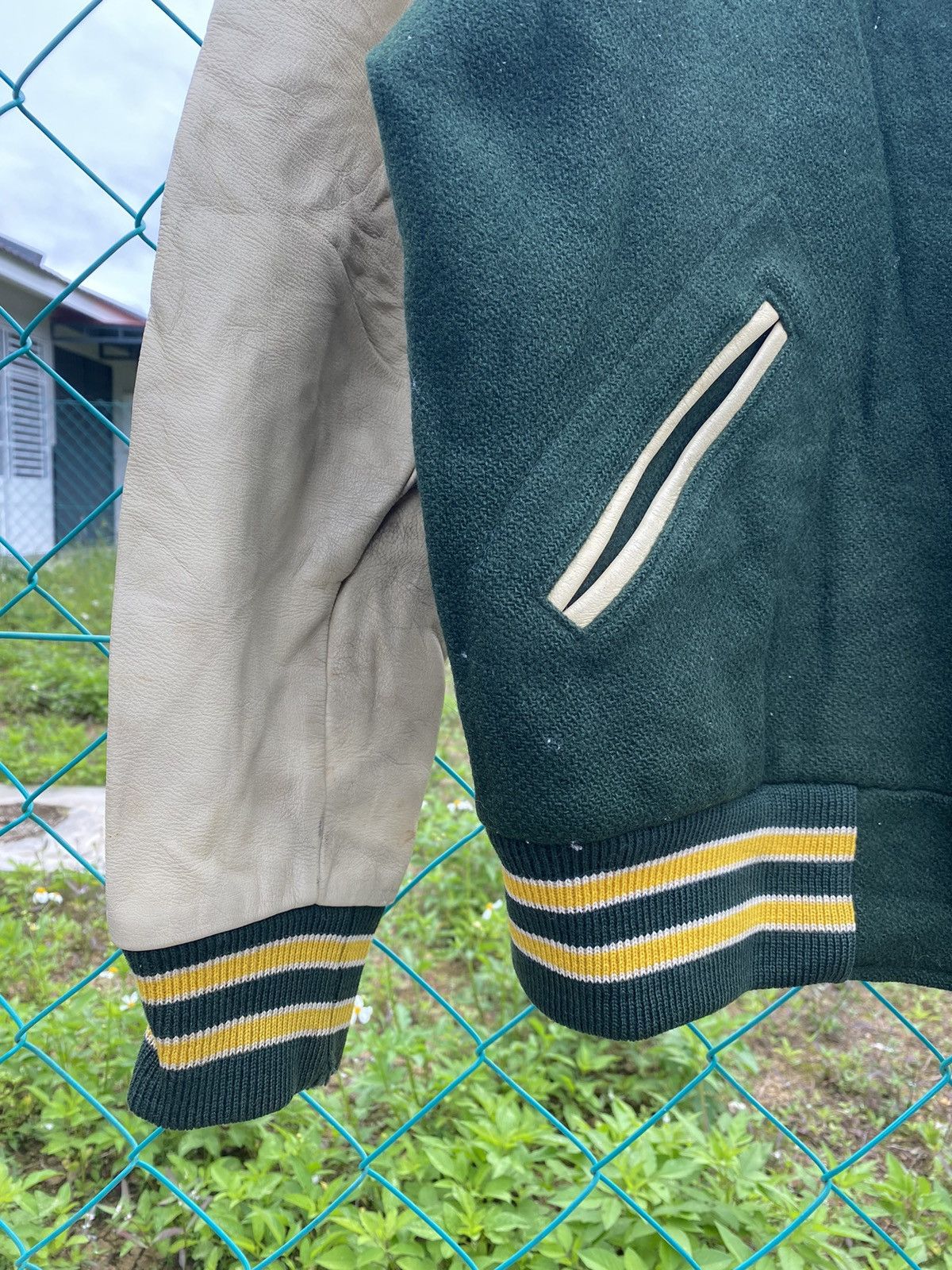 MLB Vintage 90''s MLB Washington Wool Leather Varsity Size US L / EU 52-54 / 3 - 5 Thumbnail