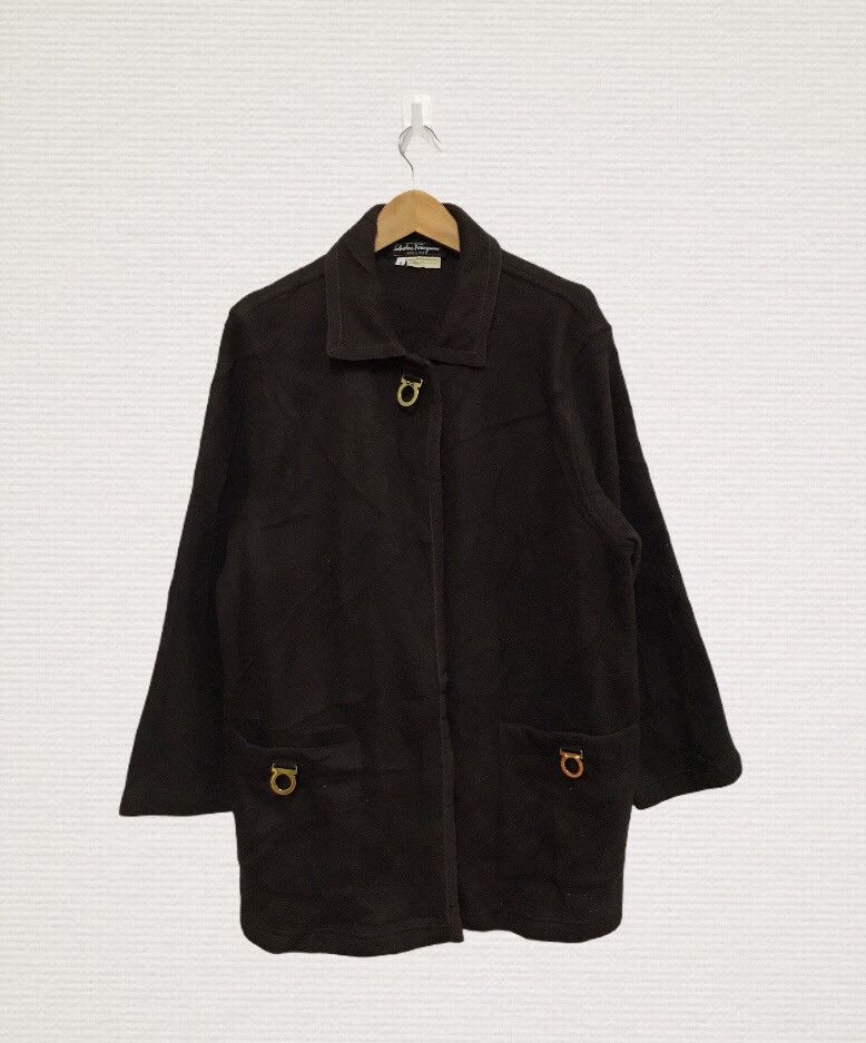 Salvatore Ferragamo Salvatore ferragamo one button fleece jacket Size US S / EU 44-46 / 1 - 1 Thumbnail
