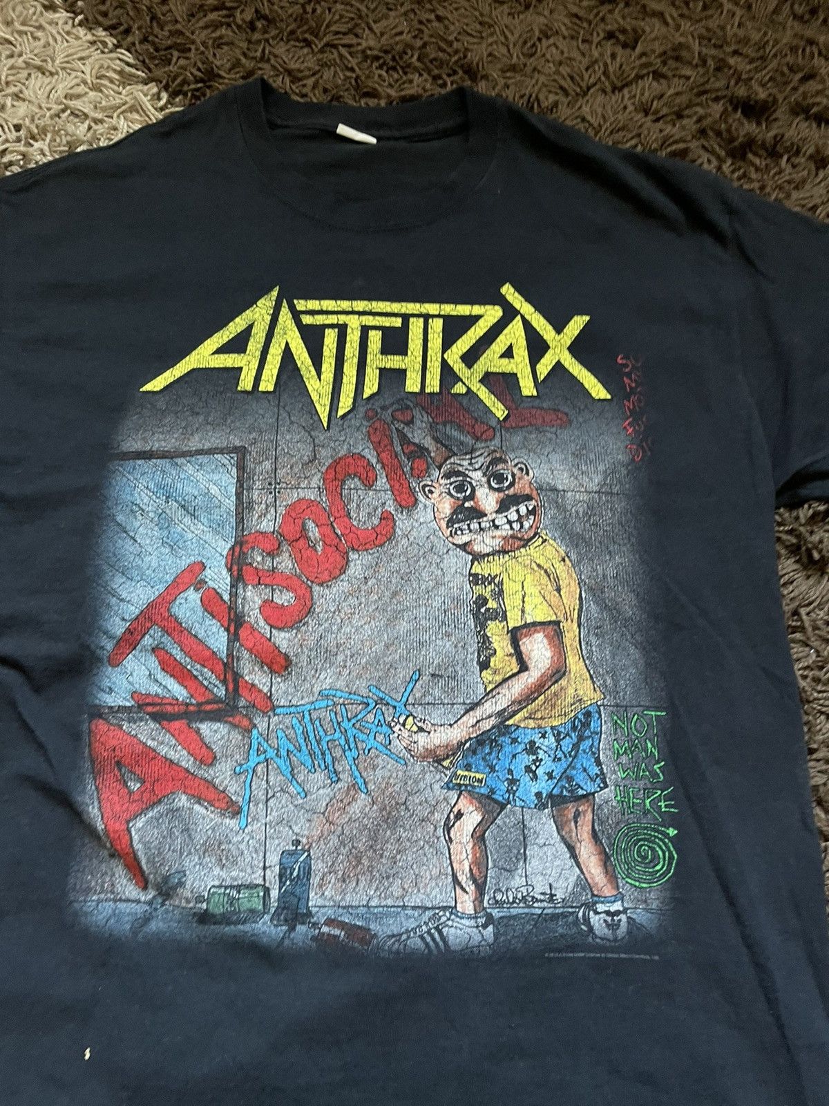 Band Tees Anthrax Antisocial Band T-Shirt Punk Japan Style Size US L / EU 52-54 / 3 - 2 Thumbnail