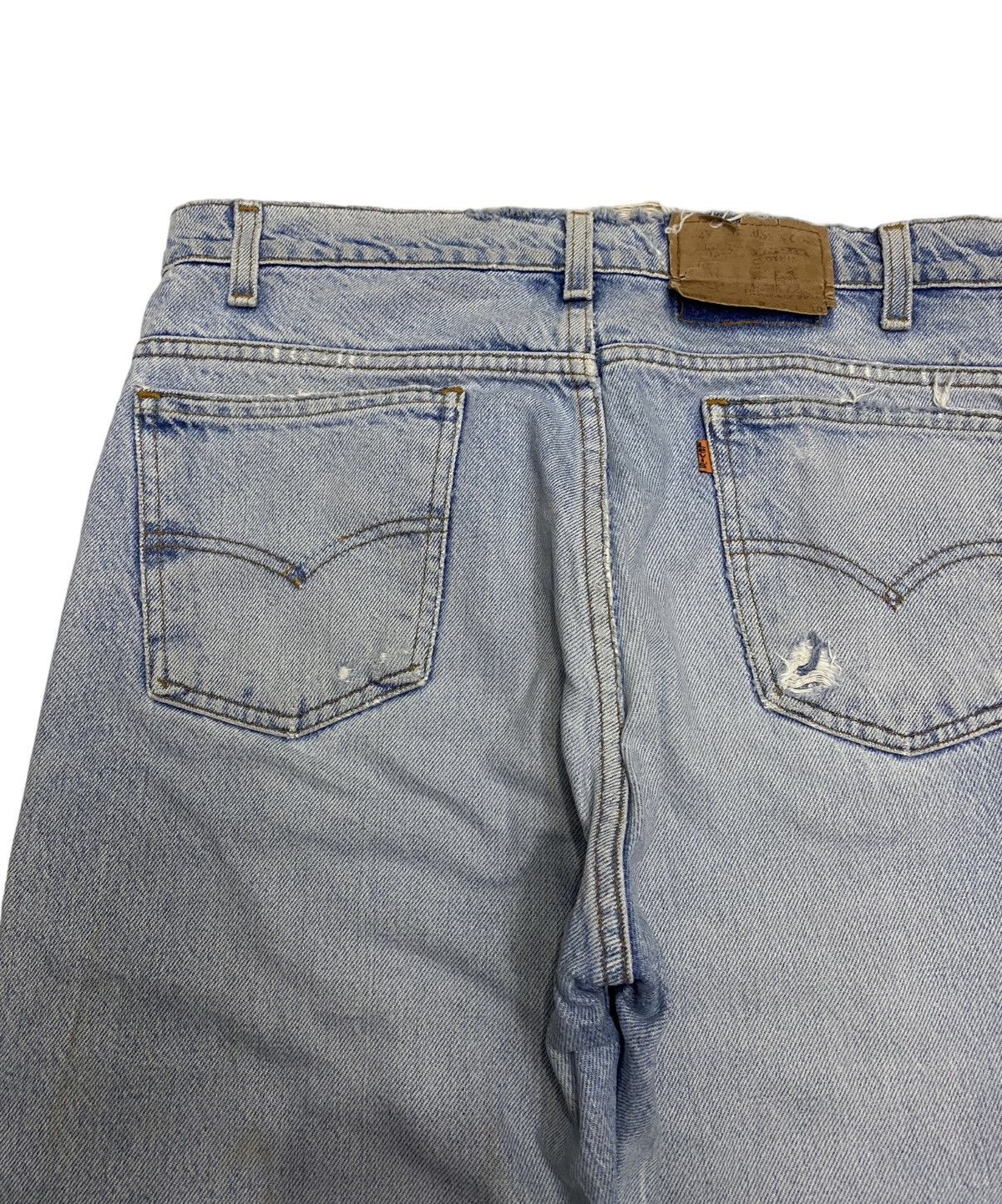 JNCO × Levi's Vintage Clothing × Vintage VINTAGE LEVIS 505 ORANGE TAB WASHED DISTRESSED DENIM JEANS Size US 33 - 7 Thumbnail