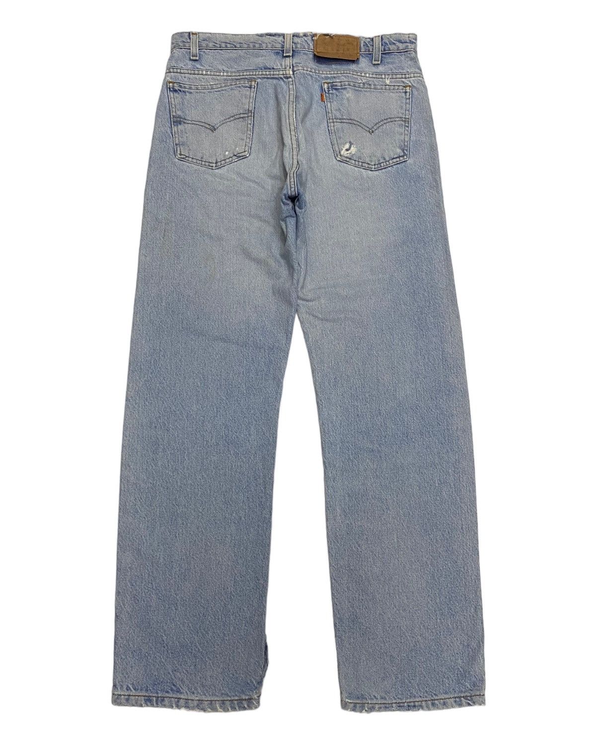 JNCO × Levi's Vintage Clothing × Vintage VINTAGE LEVIS 505 ORANGE TAB WASHED DISTRESSED DENIM JEANS Size US 33 - 2 Thumbnail