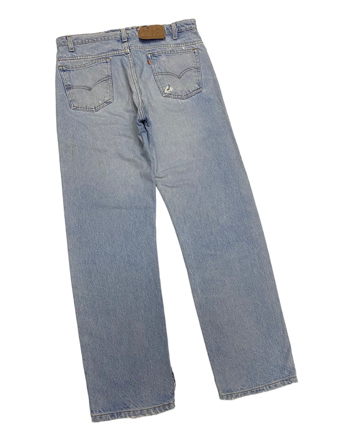 JNCO × Levi's Vintage Clothing × Vintage VINTAGE LEVIS 505 ORANGE TAB WASHED DISTRESSED DENIM JEANS Size US 33 - 6 Thumbnail