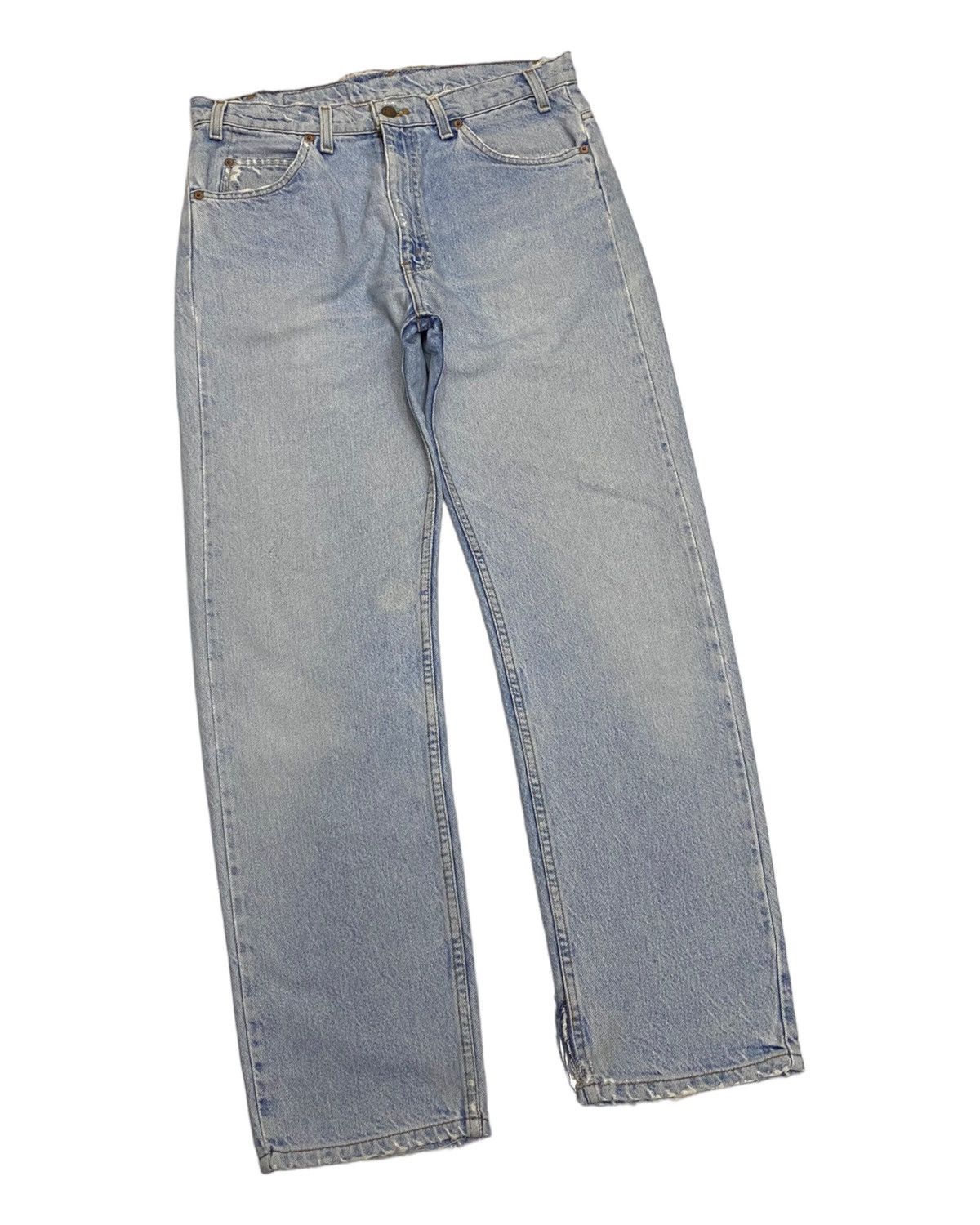 JNCO × Levi's Vintage Clothing × Vintage VINTAGE LEVIS 505 ORANGE TAB WASHED DISTRESSED DENIM JEANS Size US 33 - 5 Thumbnail