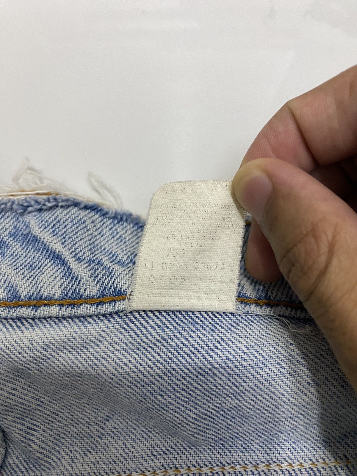 JNCO × Levi's Vintage Clothing × Vintage VINTAGE LEVIS 505 ORANGE TAB WASHED DISTRESSED DENIM JEANS Size US 33 - 12 Thumbnail