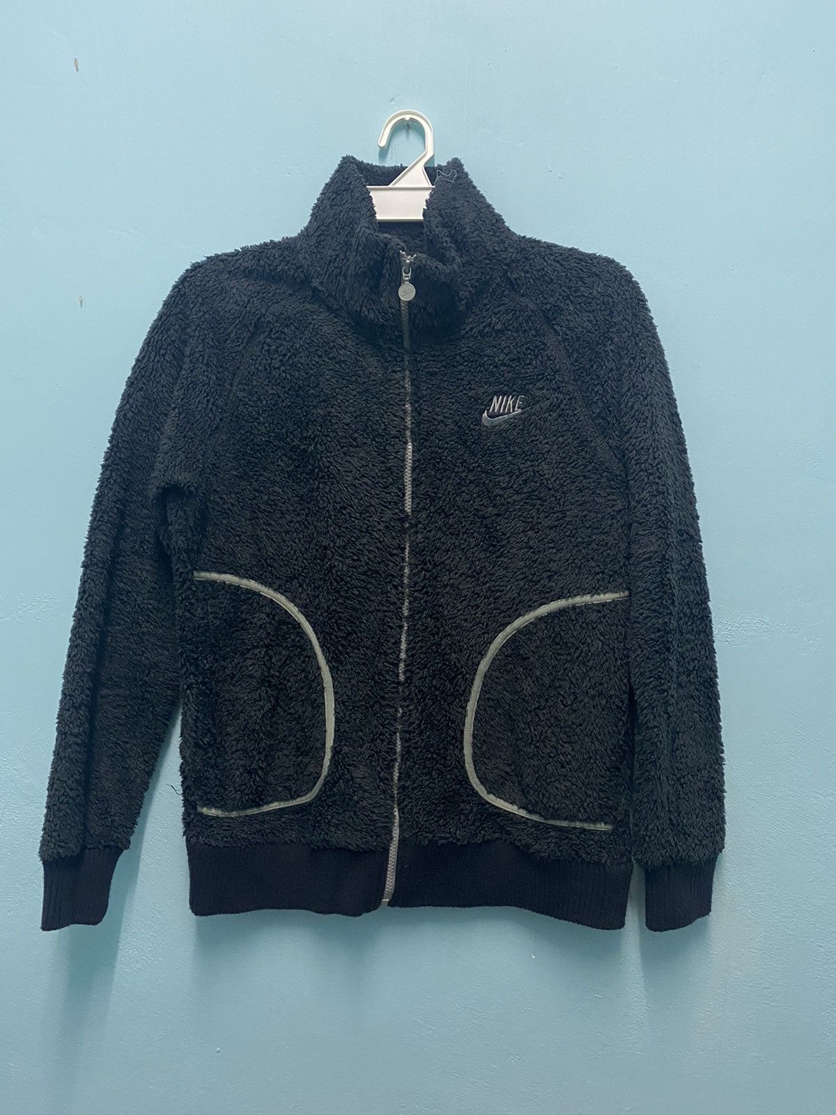 Nike 🔥Vintage🔥 2007 Nike Sherpa Fleece Jacket Size US M / EU 48-50 / 2 - 2 Thumbnail