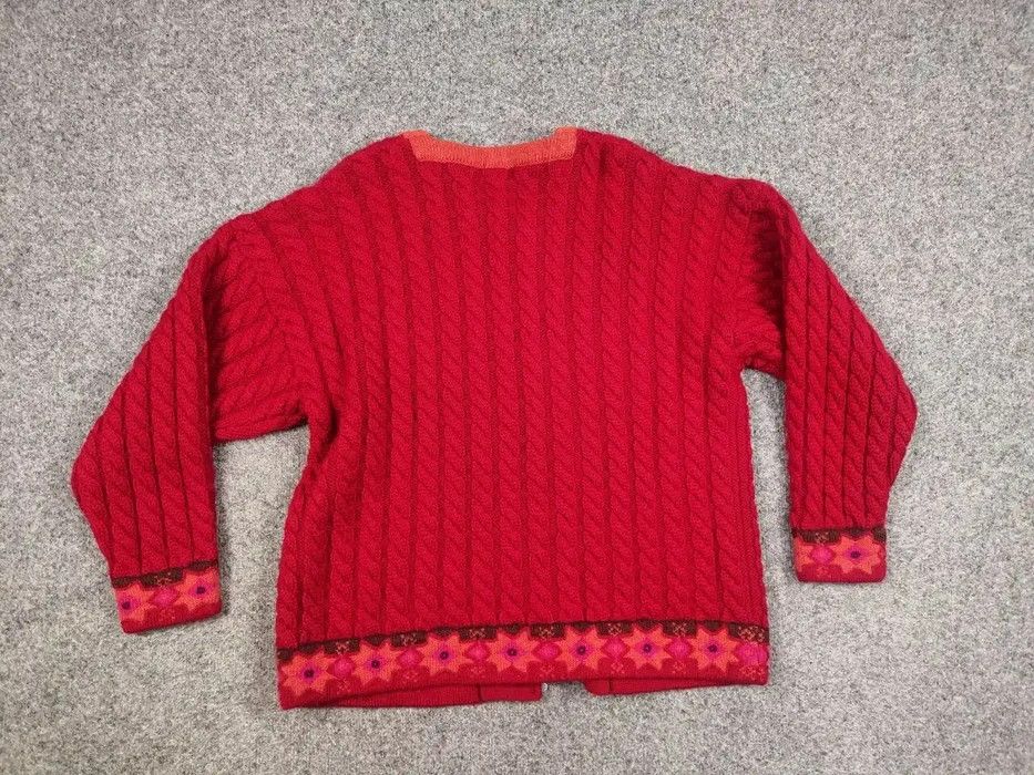 Dale Of Norway Vintage 90's Vrikke Norway Wool pattern Red Sweater Cardigan Size M / US 6-8 / IT 42-44 - 7 Thumbnail