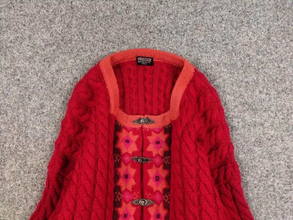 Dale Of Norway Vintage 90's Vrikke Norway Wool pattern Red Sweater Cardigan Size M / US 6-8 / IT 42-44 - 3 Thumbnail