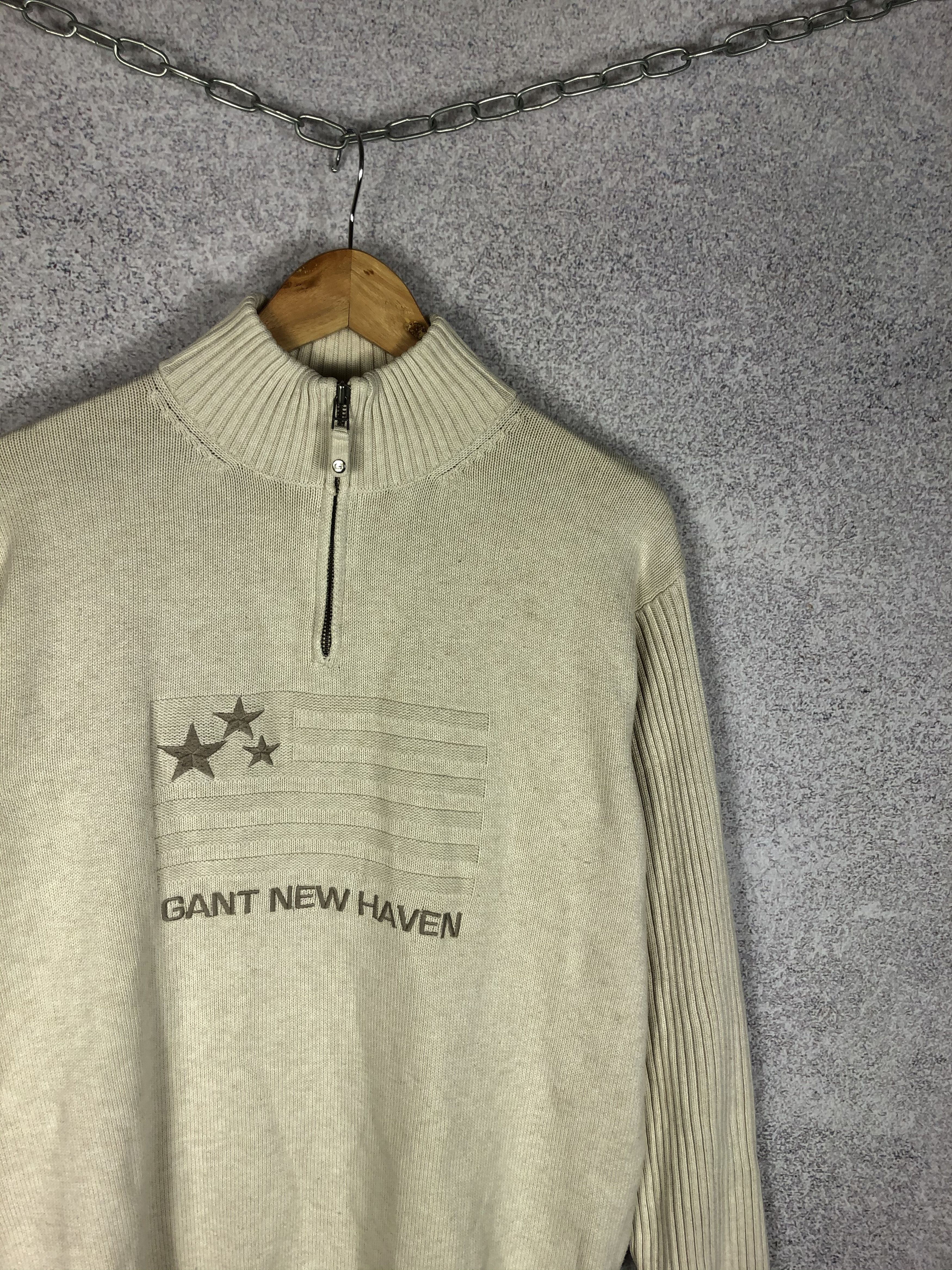 Gant Vintage Gant USA🇺🇸/American Flag Knitted 1/3 Zip Sweater Size US XL / EU 56 / 4 - 2 Thumbnail