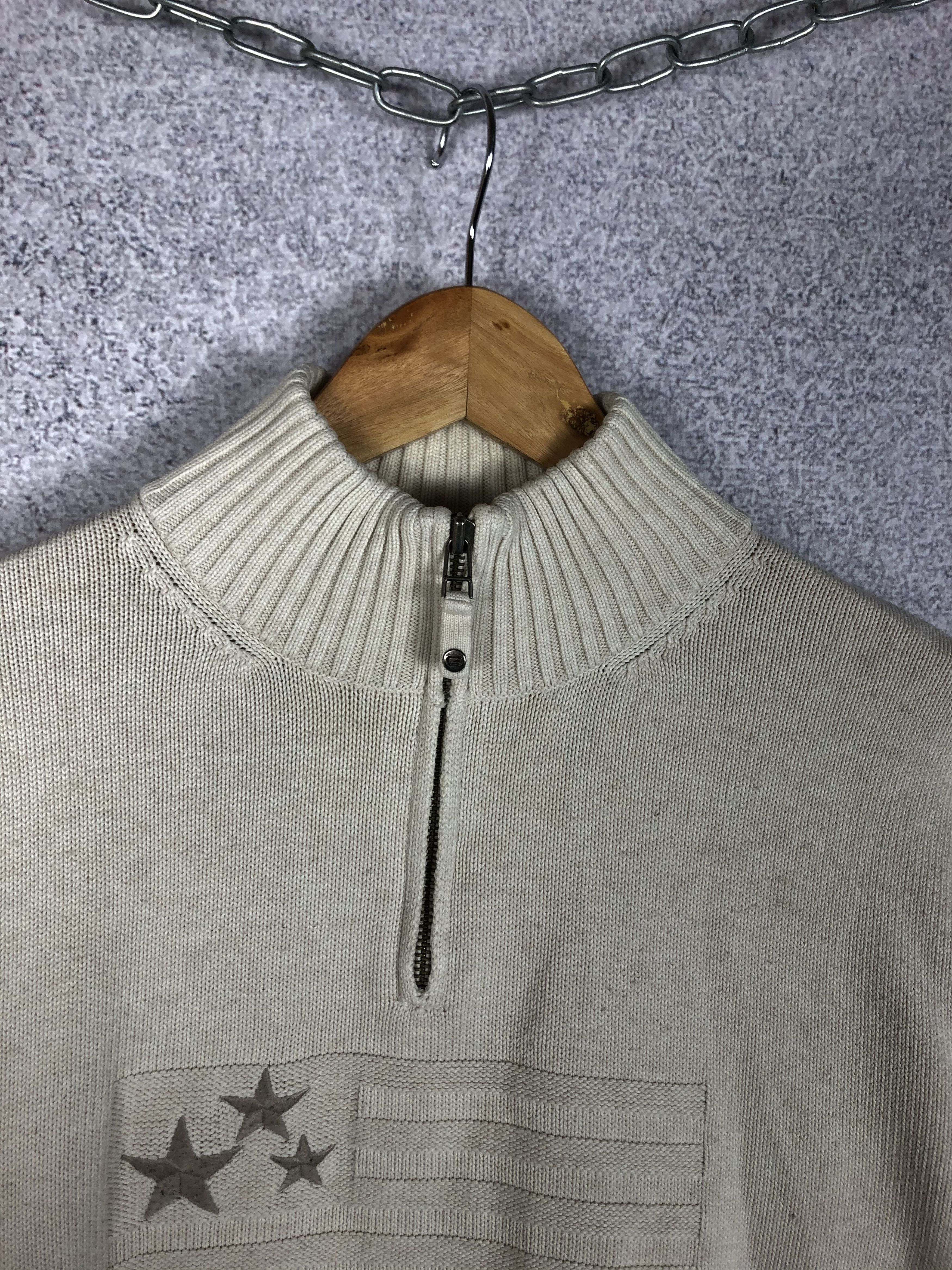 Gant Vintage Gant USA🇺🇸/American Flag Knitted 1/3 Zip Sweater Size US XL / EU 56 / 4 - 4 Thumbnail