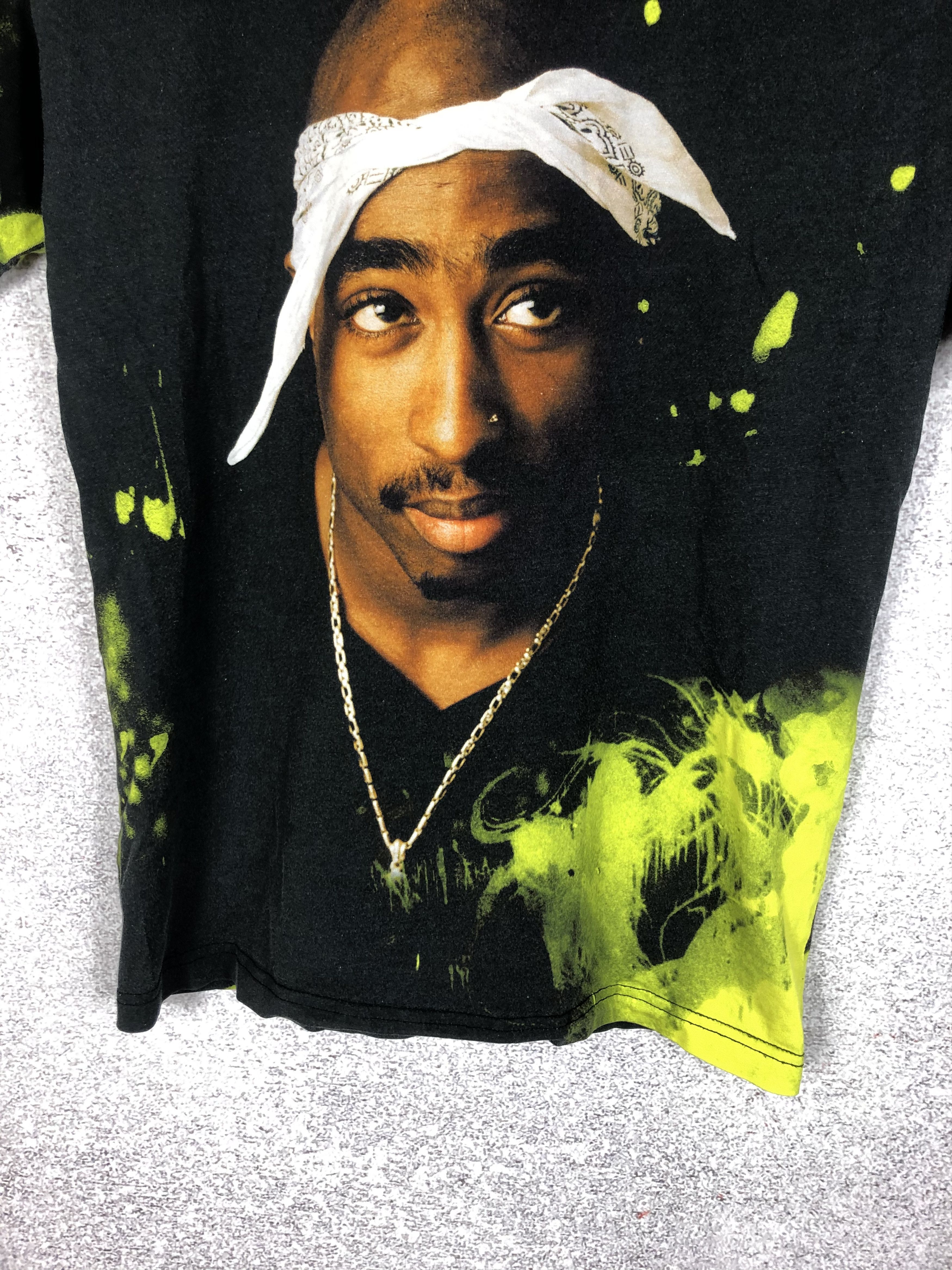 Band Tees Vintage 2PAC Tupac Overprint Rap Tees Legend T-Shirt Size US S / EU 44-46 / 1 - 3 Thumbnail