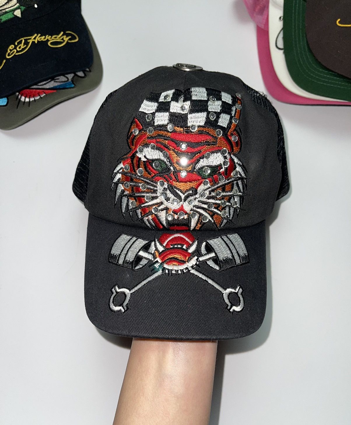 Christian Audigier × Ed Hardy × Vintage Cap Ed Hardly by Christian Audigier vintage big tiger Size ONE SIZE - 1 Thumbnail