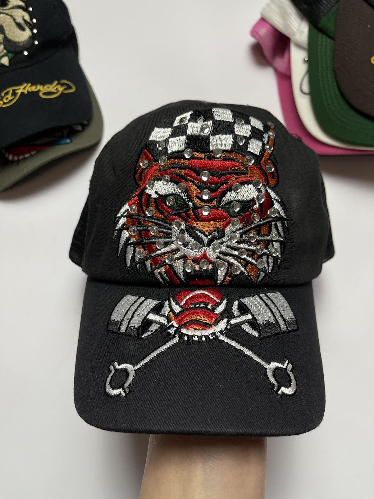 Christian Audigier × Ed Hardy × Vintage Cap Ed Hardly by Christian Audigier vintage big tiger Size ONE SIZE - 5 Thumbnail