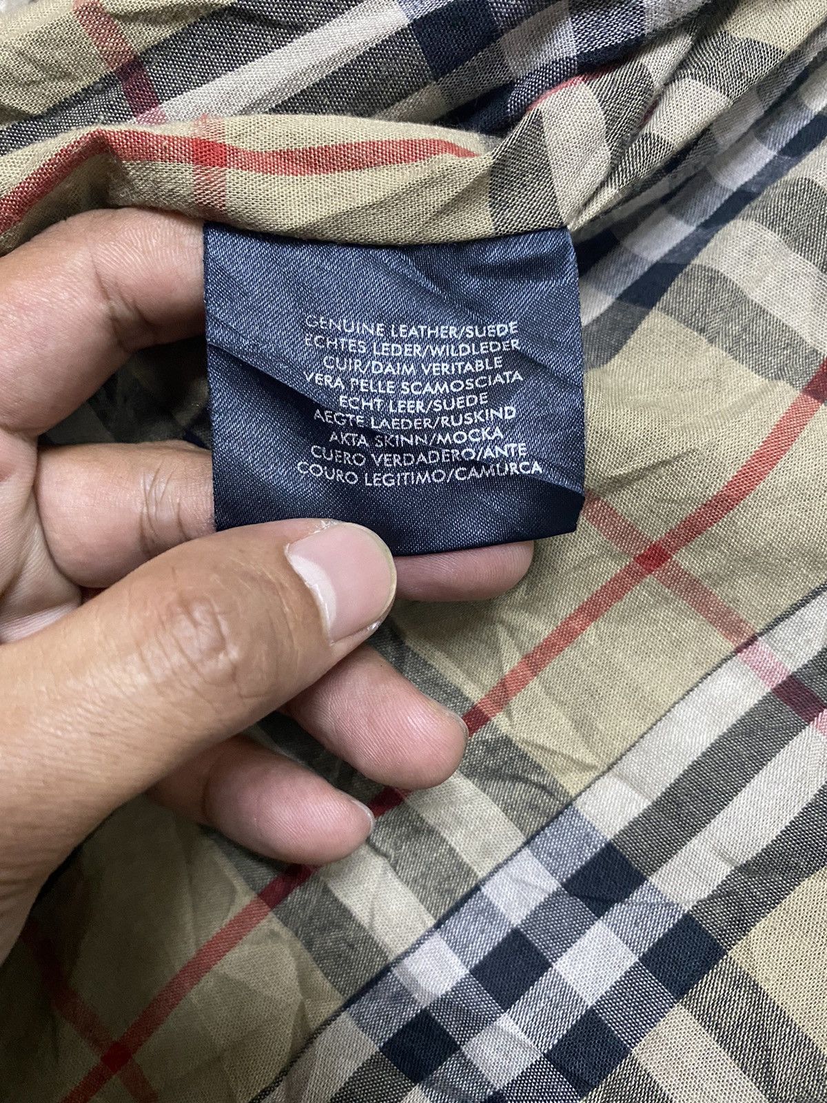 Burberry × Leather Vintage Burberry Suede Leather Jacket Nova check Lining Size US M / EU 48-50 / 2 - 5 Thumbnail