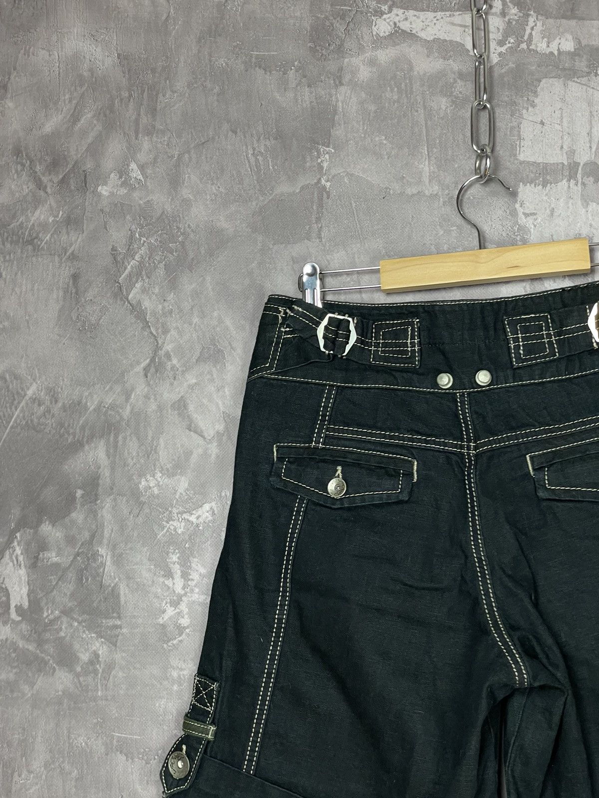Ed Hardy Ed Hardy black denim wide stitch shorts Size 29" - 8 Thumbnail
