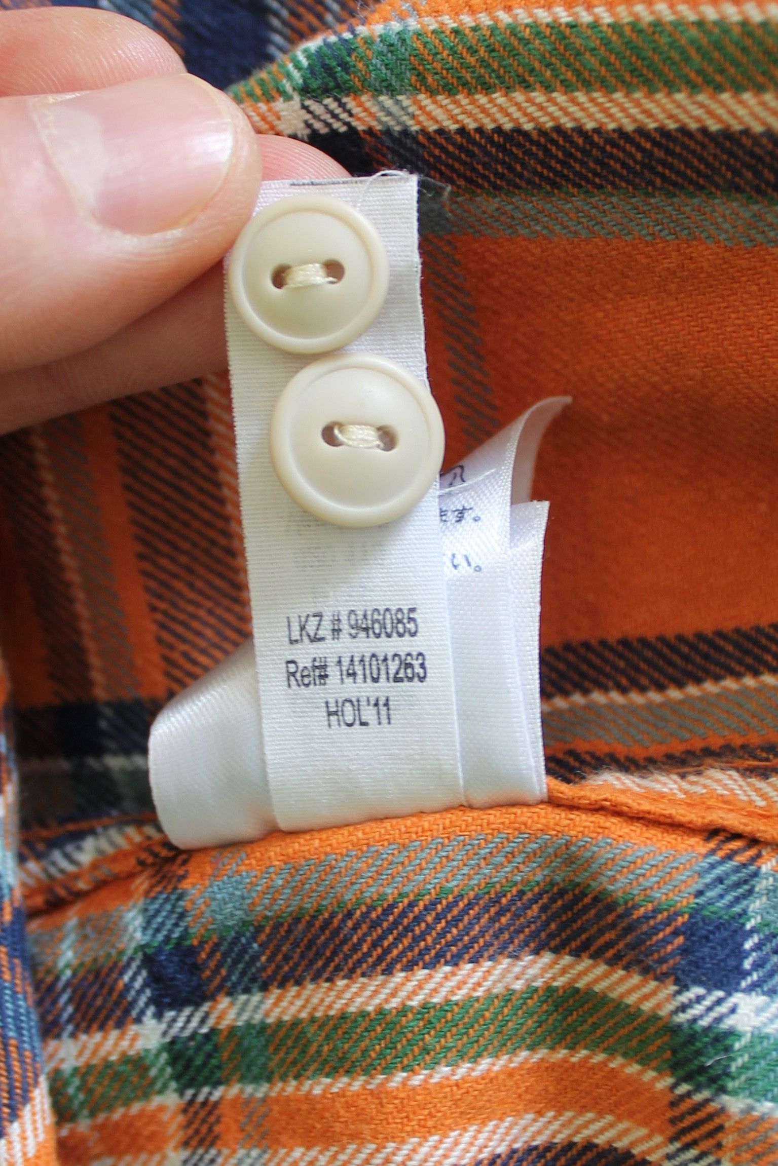 Eddie Bauer Eddie Bauer Flannel Shirt Checkered Plaid Orange XL Size US XL / EU 56 / 4 - 10 Thumbnail