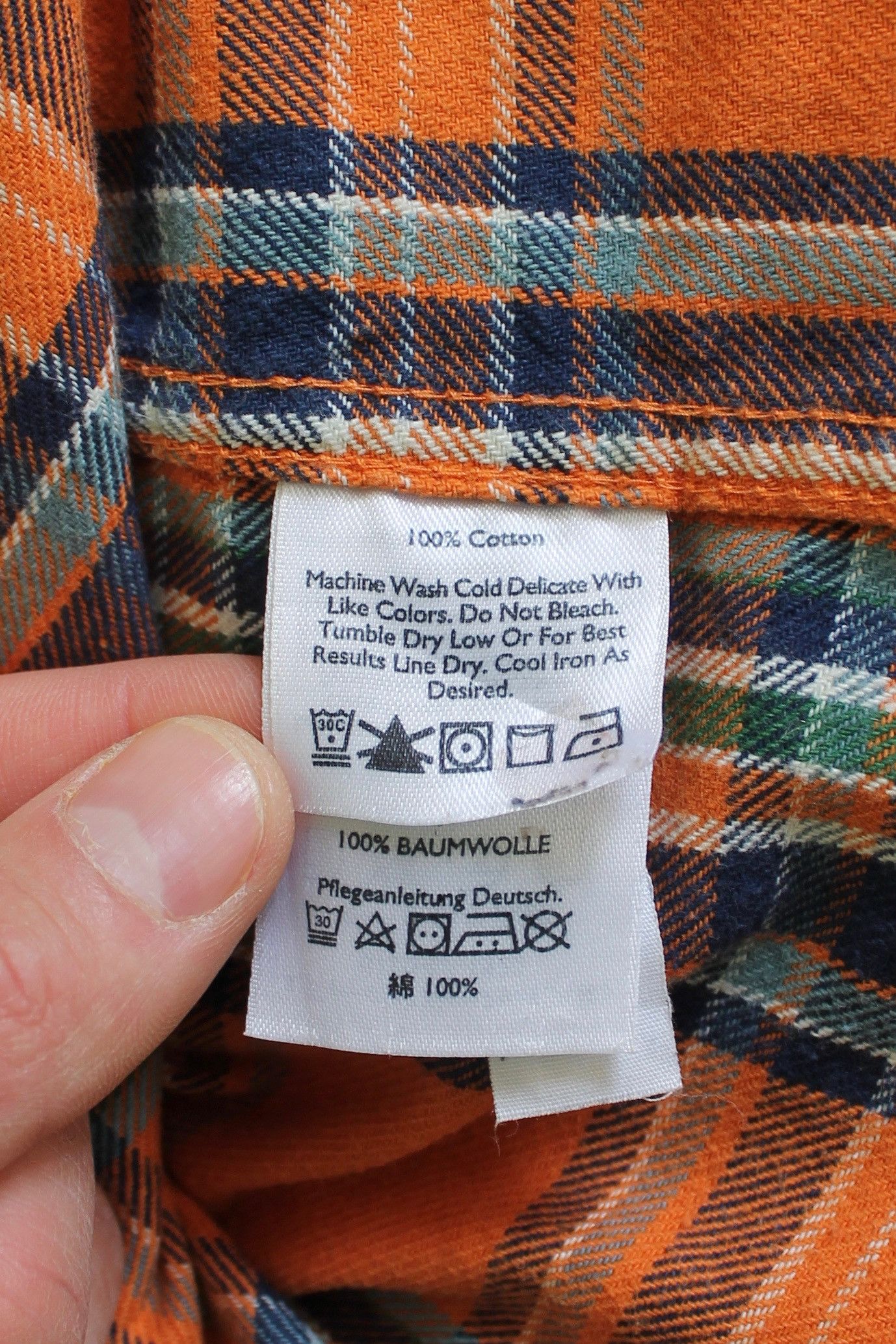 Eddie Bauer Eddie Bauer Flannel Shirt Checkered Plaid Orange XL Size US XL / EU 56 / 4 - 9 Thumbnail