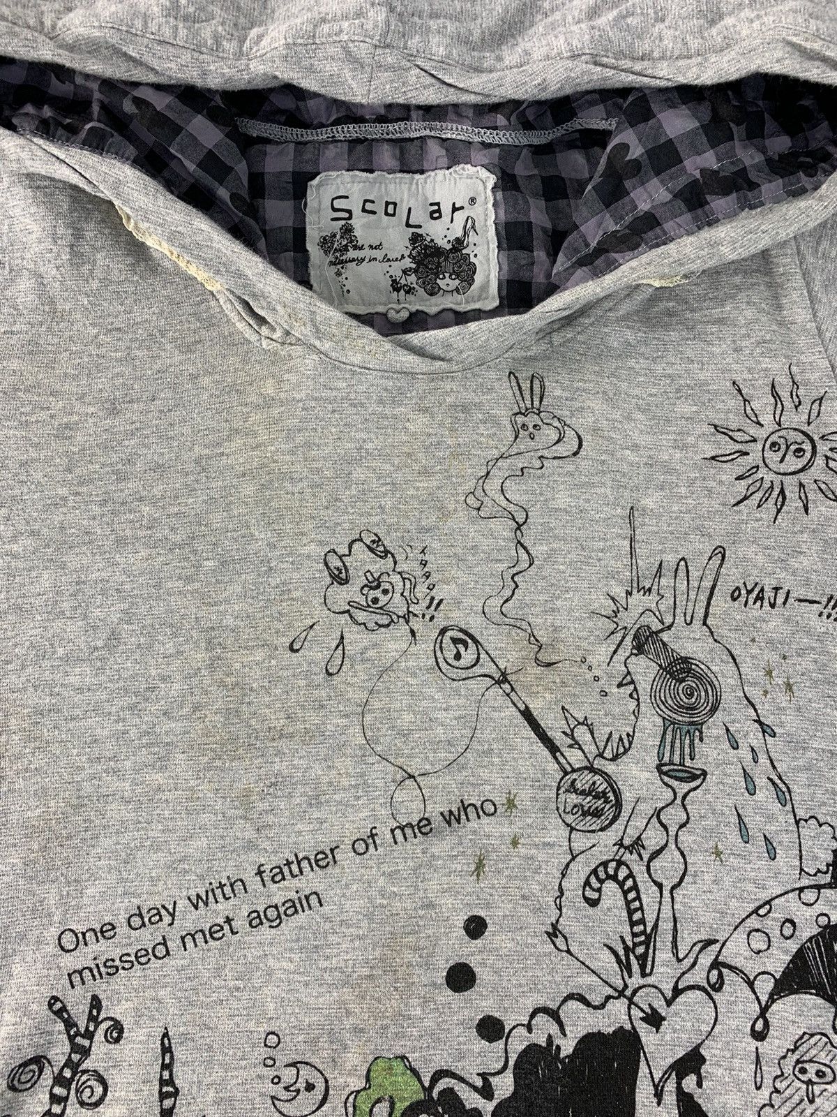 Japanese Brand Scolar Oyaji Hoodies Drawing Painting Art Design Size S / US 4 / IT 40 - 12 Thumbnail