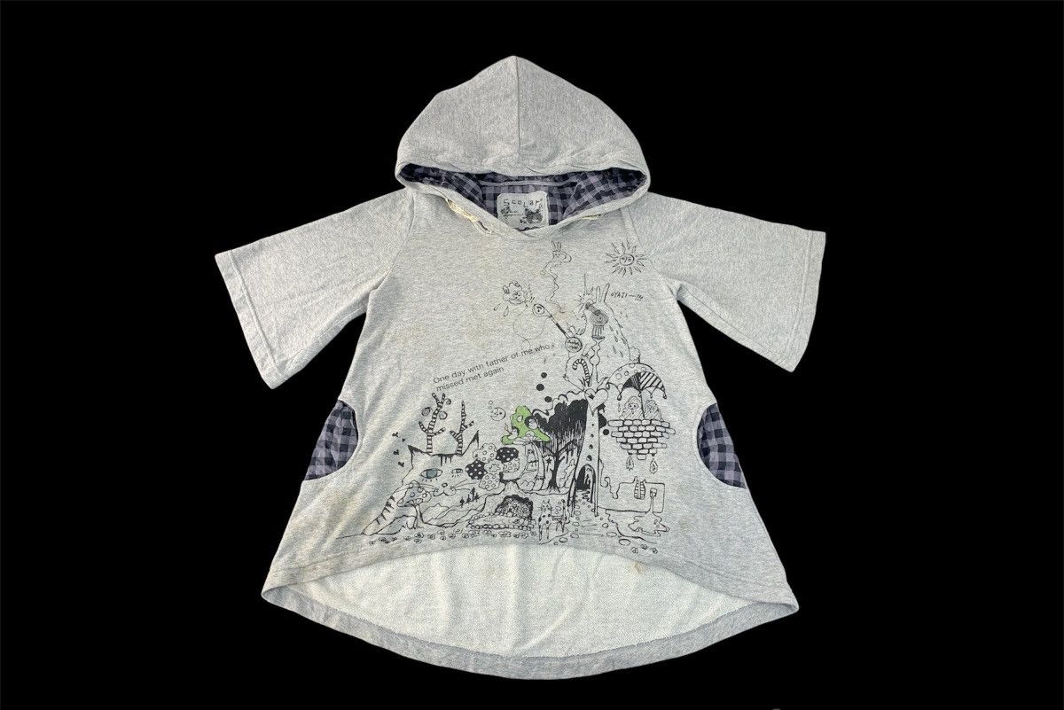 Japanese Brand Scolar Oyaji Hoodies Drawing Painting Art Design Size S / US 4 / IT 40 - 1 Thumbnail