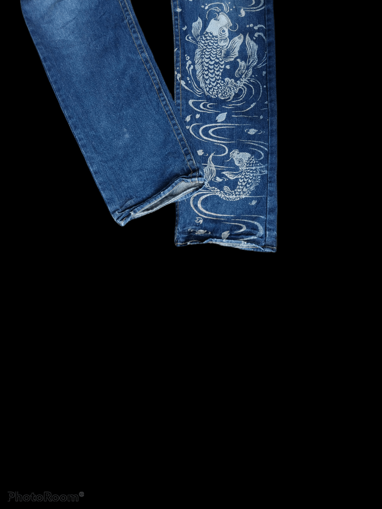 Art Comes First × Japanese Brand DiSTRESSED JAPANESE BRAND BUDEN ART KOI DENIM PANTS Size US 34 / EU 50 - 5 Thumbnail
