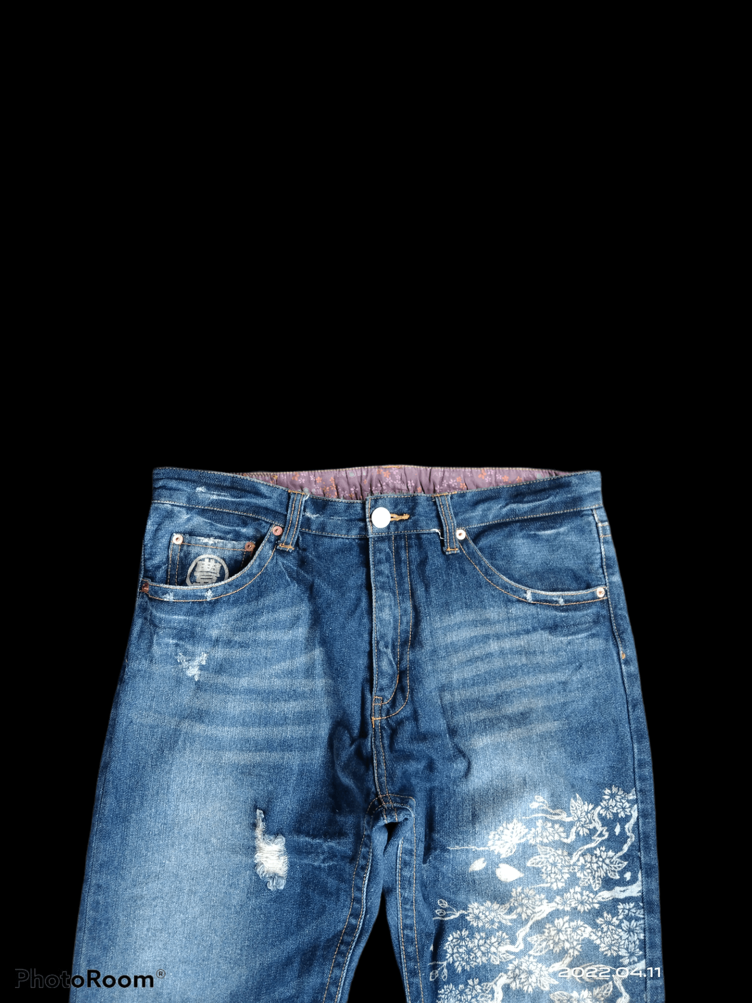 Art Comes First × Japanese Brand DiSTRESSED JAPANESE BRAND BUDEN ART KOI DENIM PANTS Size US 34 / EU 50 - 3 Thumbnail