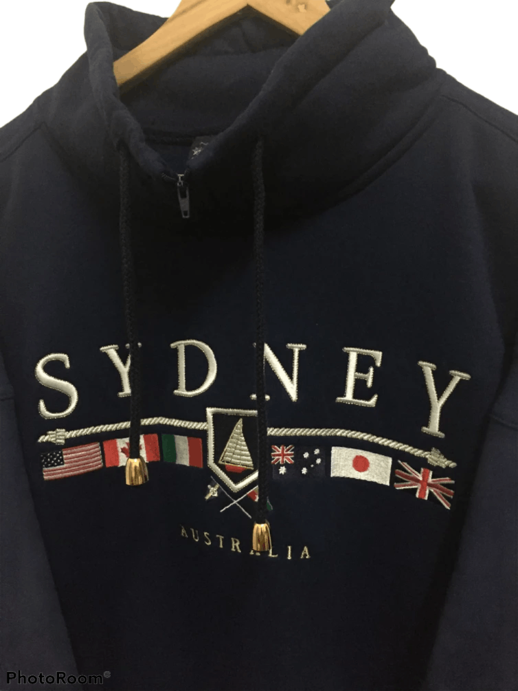 Other Vtg 90s Sydney Australia embroidery Half zipper jumper Size US M / EU 48-50 / 2 - 3 Thumbnail