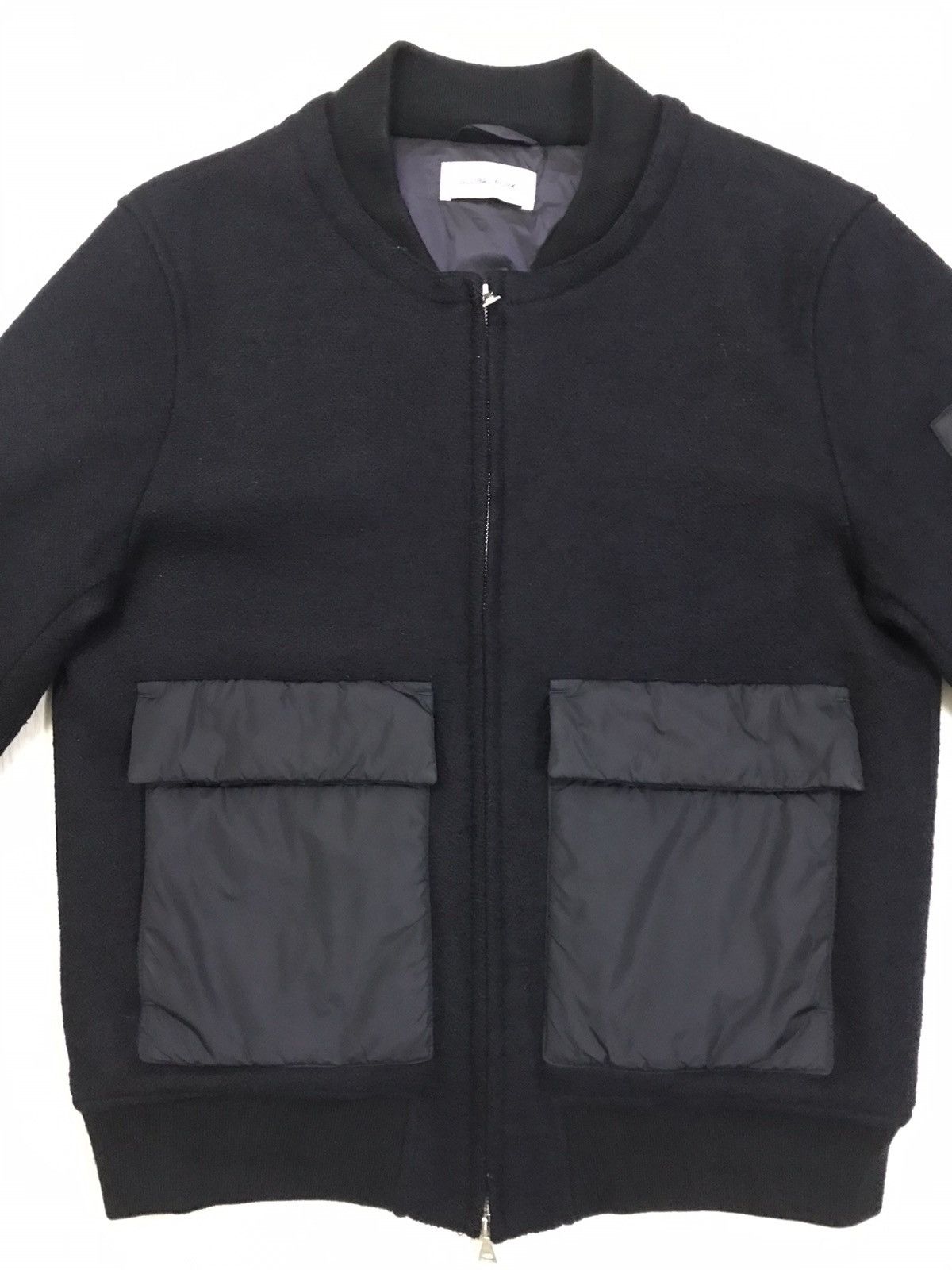 Global Work × Japanese Brand × Vintage Vintage Global Work Japan Indigo Wool Bomber Jacket Size US M / EU 48-50 / 2 - 3 Thumbnail