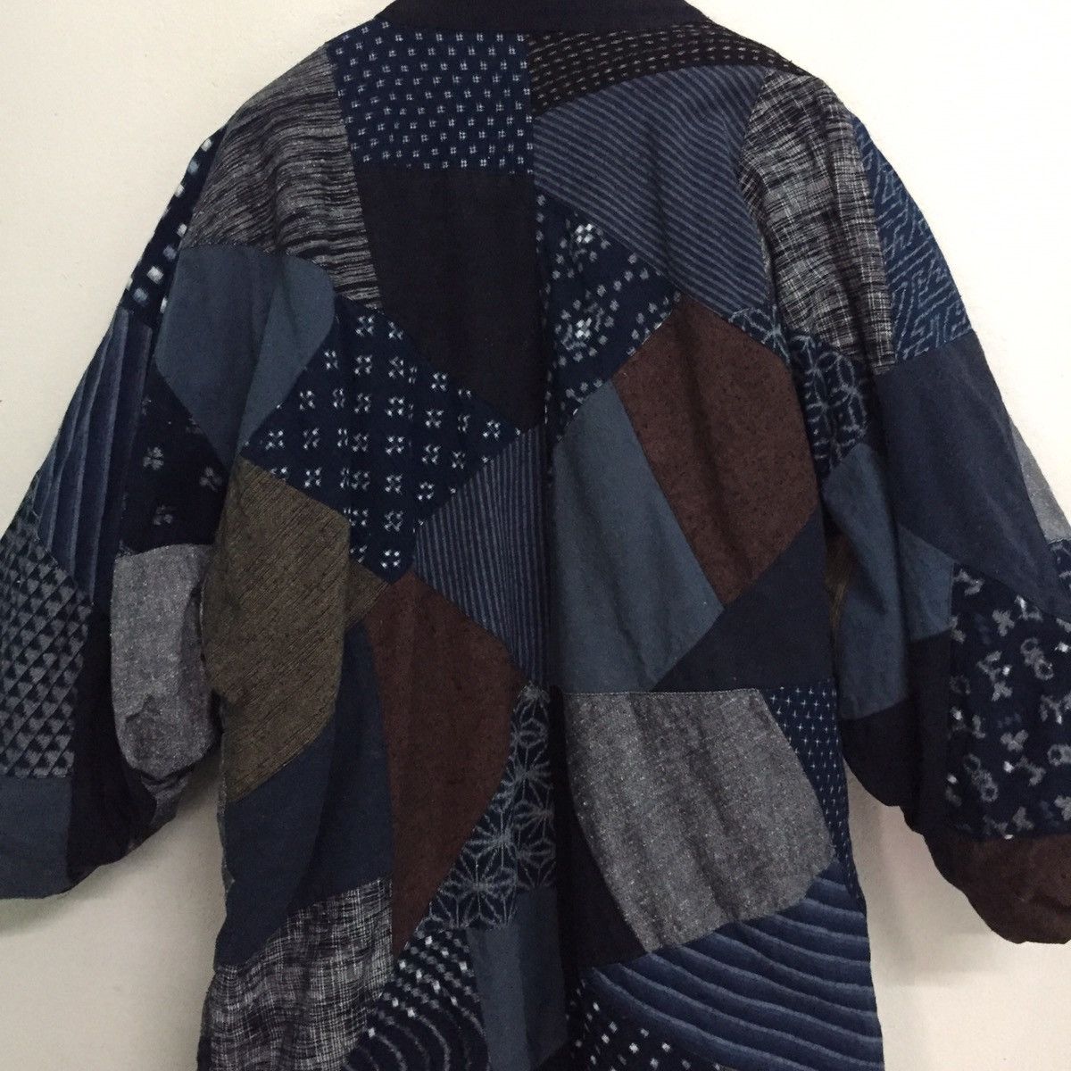 Japanese Brand 🔥STEALS🔥Rare Patchy Kimono Kurume Kasuri Style Boro Like Size US L / EU 52-54 / 3 - 14 Thumbnail