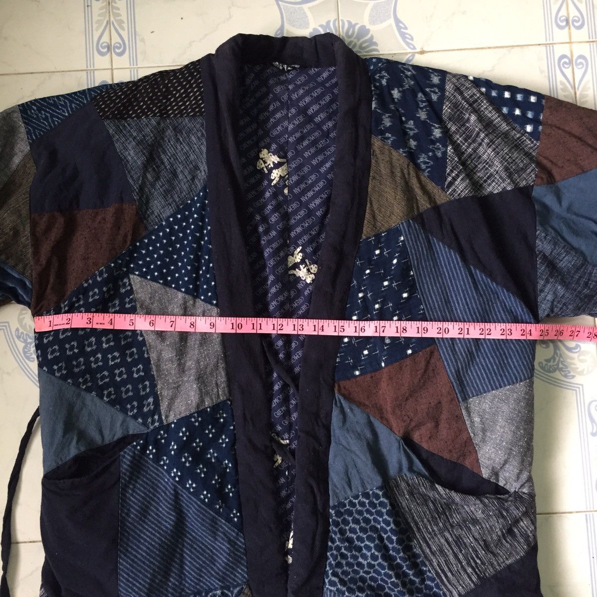 Japanese Brand 🔥STEALS🔥Rare Patchy Kimono Kurume Kasuri Style Boro Like Size US L / EU 52-54 / 3 - 22 Thumbnail
