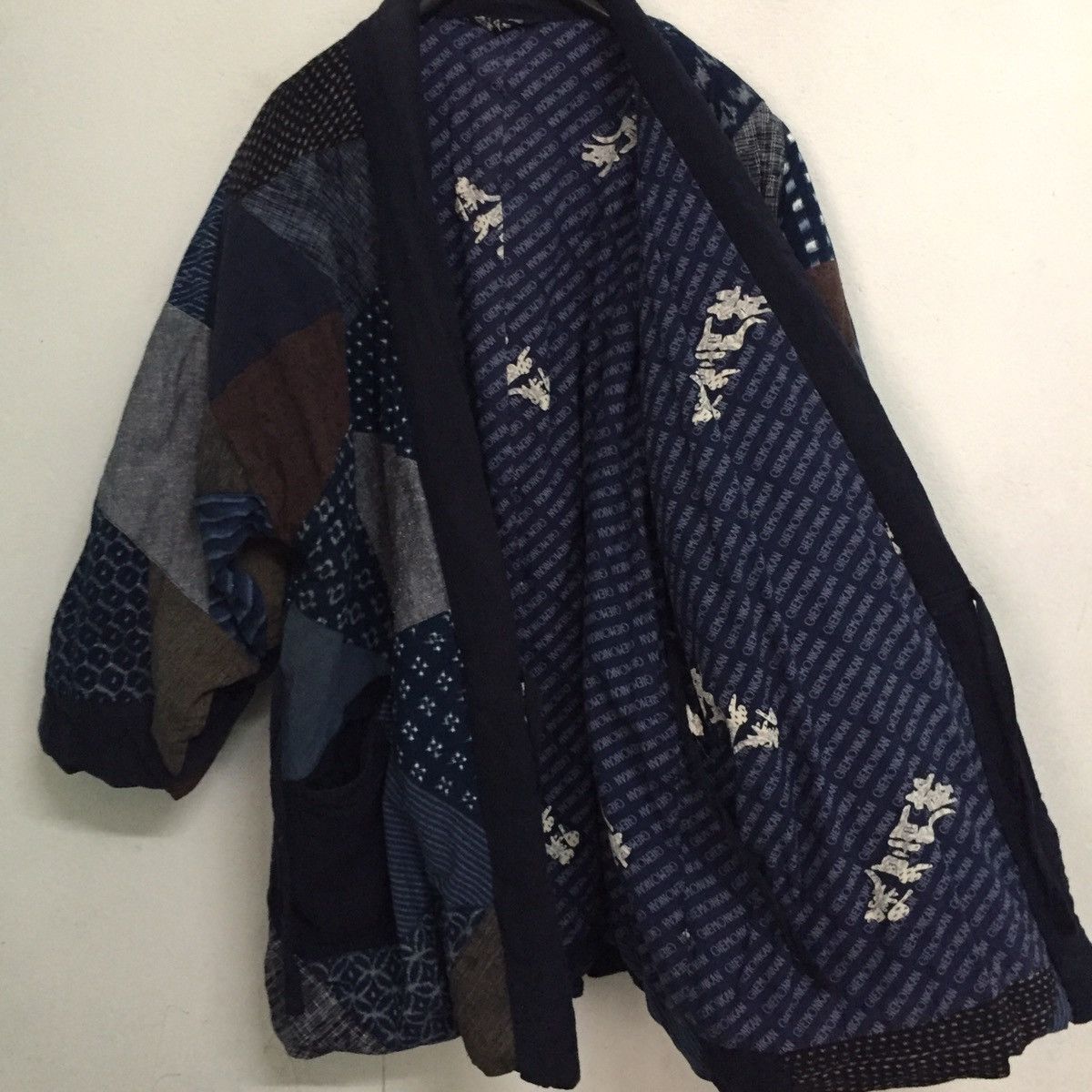 Japanese Brand 🔥STEALS🔥Rare Patchy Kimono Kurume Kasuri Style Boro Like Size US L / EU 52-54 / 3 - 17 Thumbnail