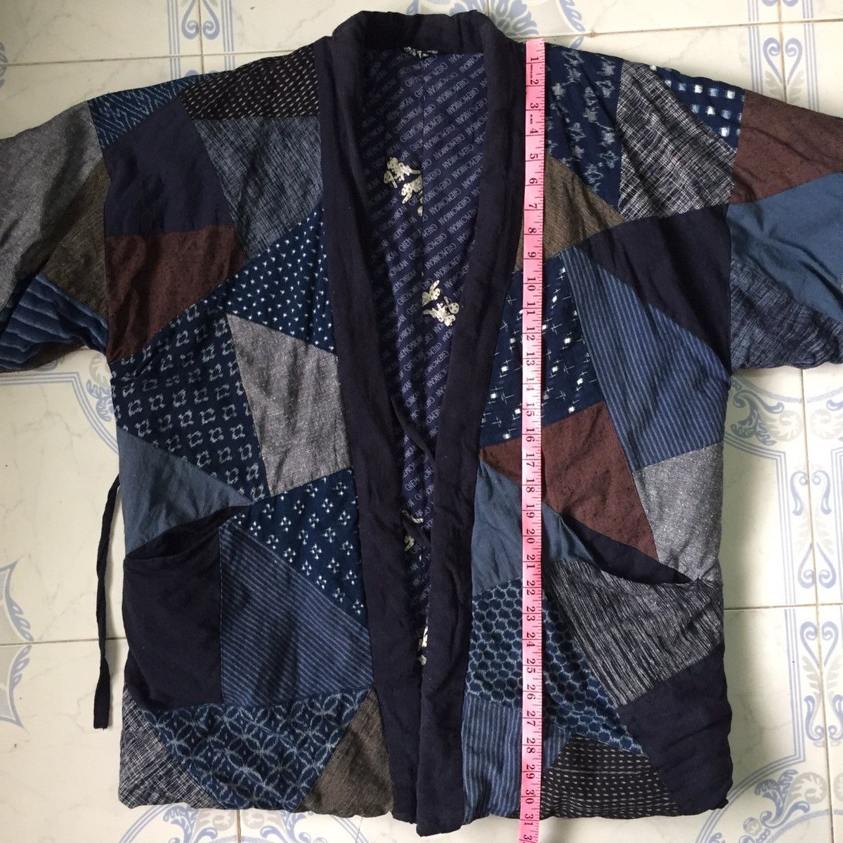 Japanese Brand 🔥STEALS🔥Rare Patchy Kimono Kurume Kasuri Style Boro Like Size US L / EU 52-54 / 3 - 23 Thumbnail