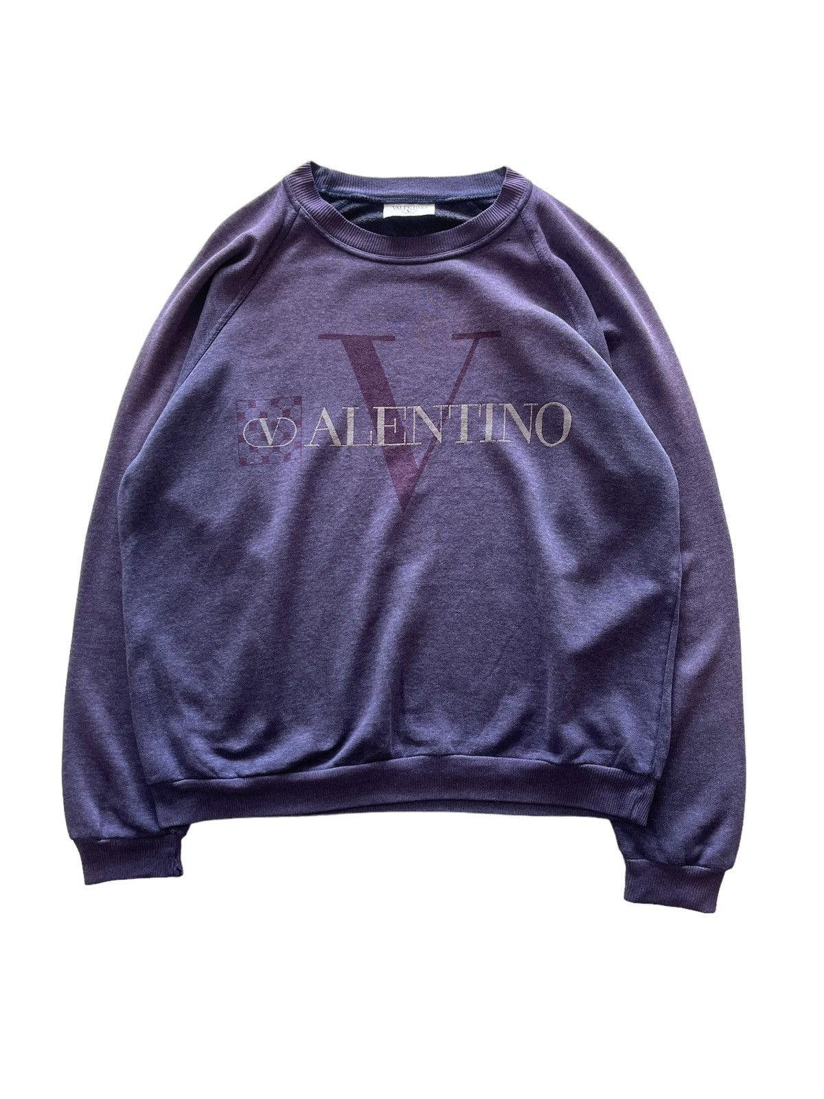 Valentino Valentino Sunfaded Big Logo Sweatshirts Size US L / EU 52-54 / 3 - 1 Thumbnail