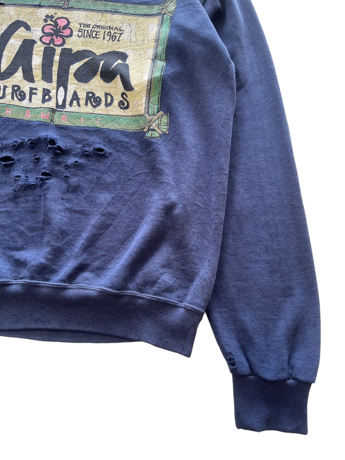 Vintage Crazy Distressed Sunfaded Surfboards Sweatshirt Size US L / EU 52-54 / 3 - 4 Thumbnail