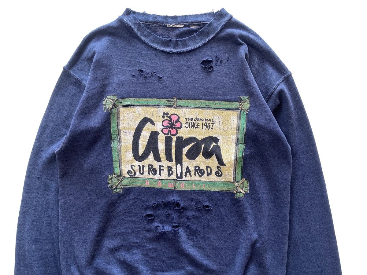 Vintage Crazy Distressed Sunfaded Surfboards Sweatshirt Size US L / EU 52-54 / 3 - 3 Thumbnail