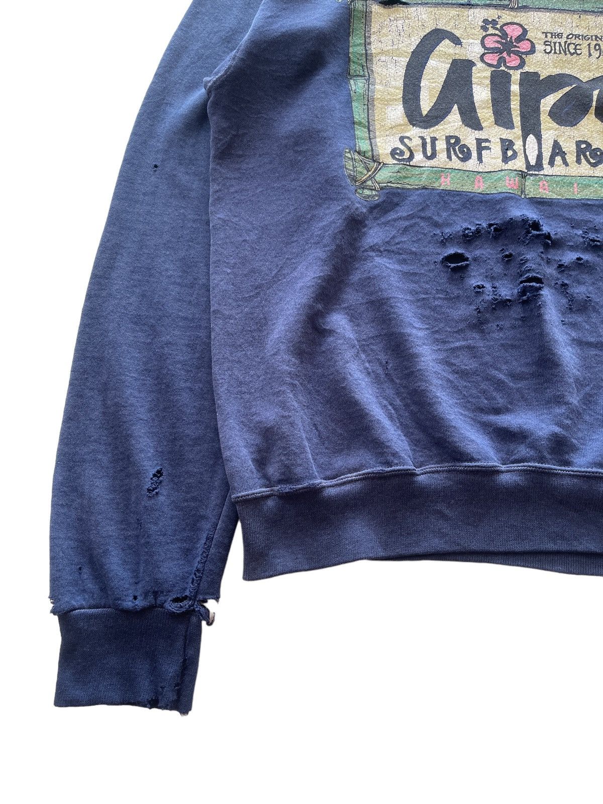 Vintage Crazy Distressed Sunfaded Surfboards Sweatshirt Size US L / EU 52-54 / 3 - 5 Thumbnail