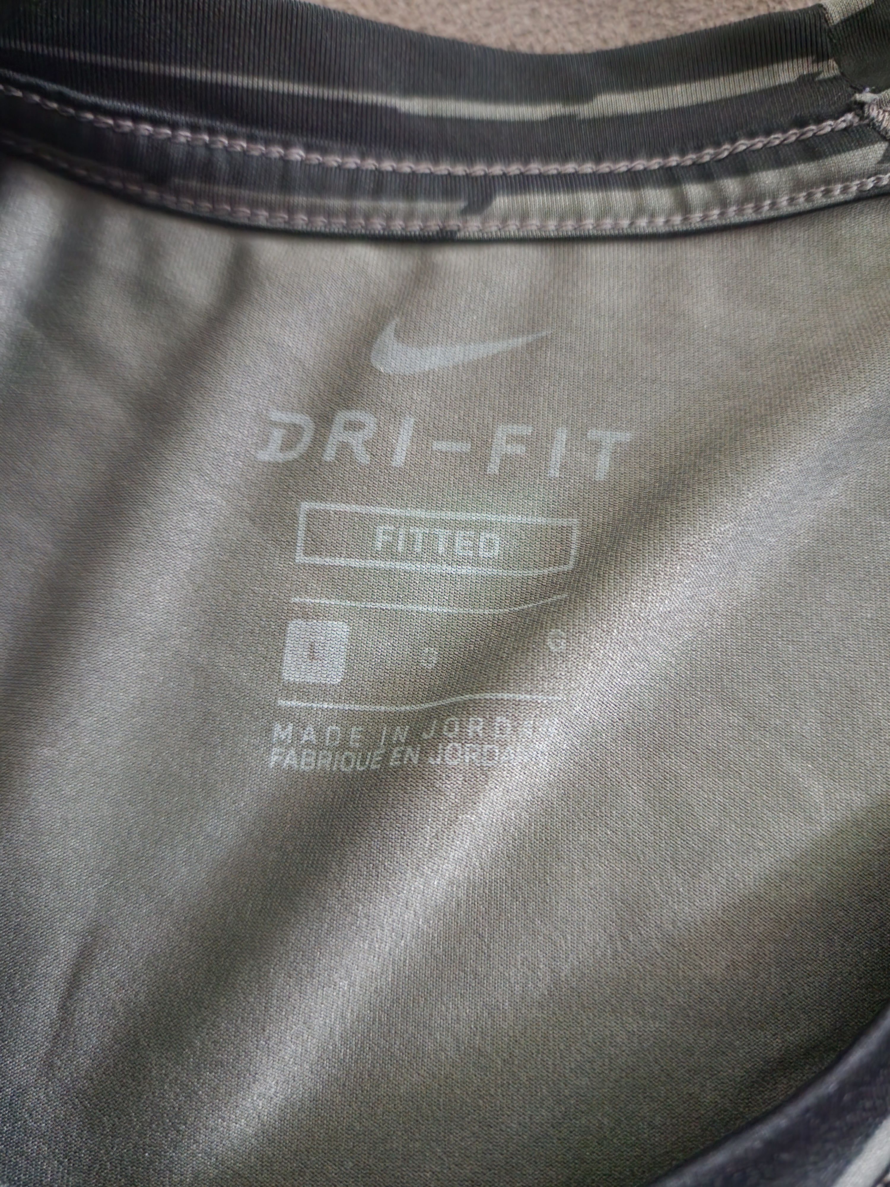 Nike Nike Dri-Fit Fitted Black Gray Striped Logo Shirt Large Size US L / EU 52-54 / 3 - 3 Thumbnail