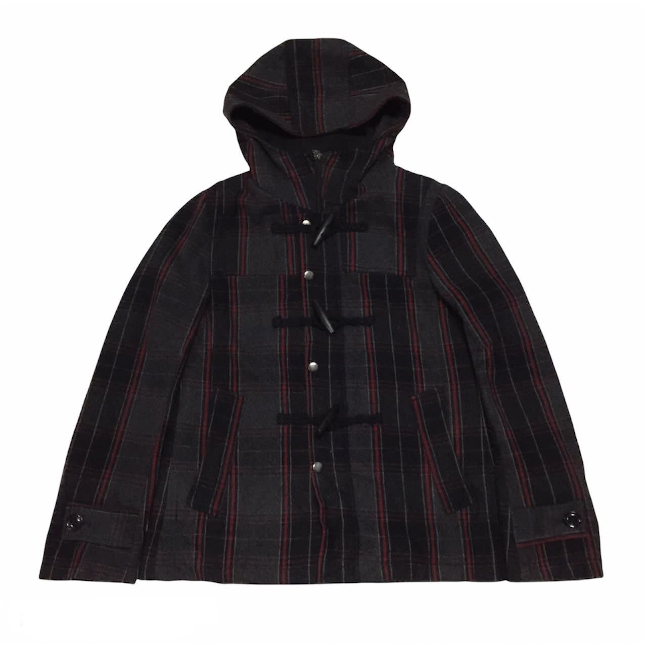 image of Bareback Realdress Checkered Duffle Style Jacket Hoodie, Men's (Size Small)