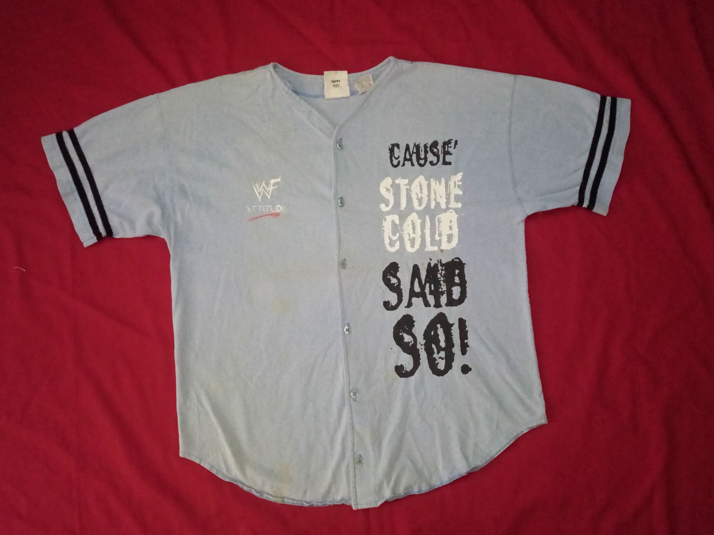 Vintage × WWE VTG WWE Stone Cold Steve Austin baseball shirt wrestling Size US S / EU 44-46 / 1 - 1 Thumbnail